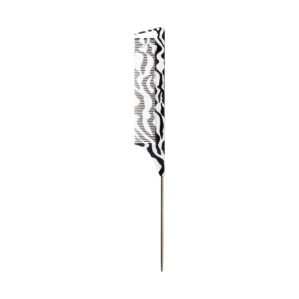 Red By Kiss Pattern Parting Pin Tail Comb - Image 2
