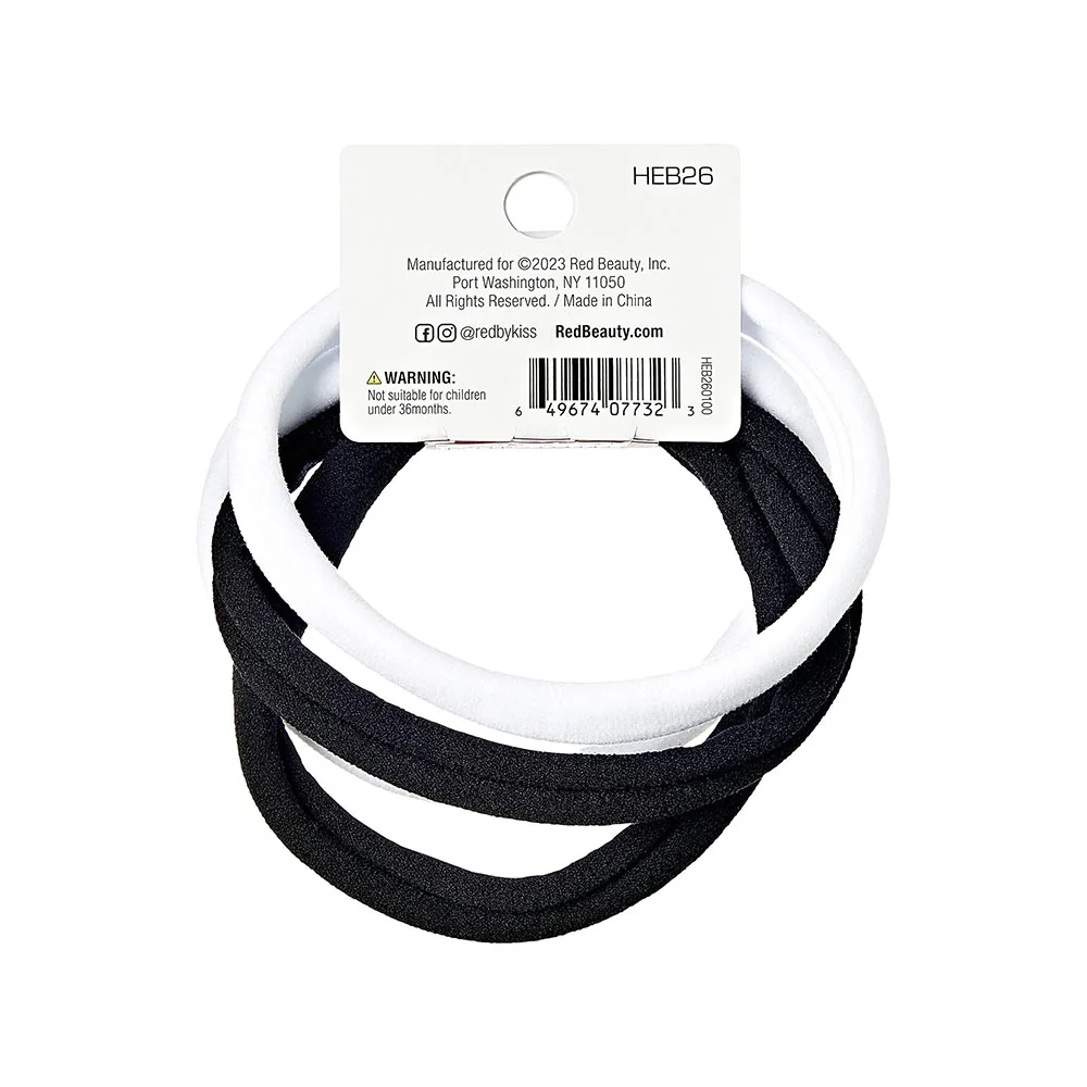 Red By Kiss Ponytail Holder Black&White LARGE - Image 4
