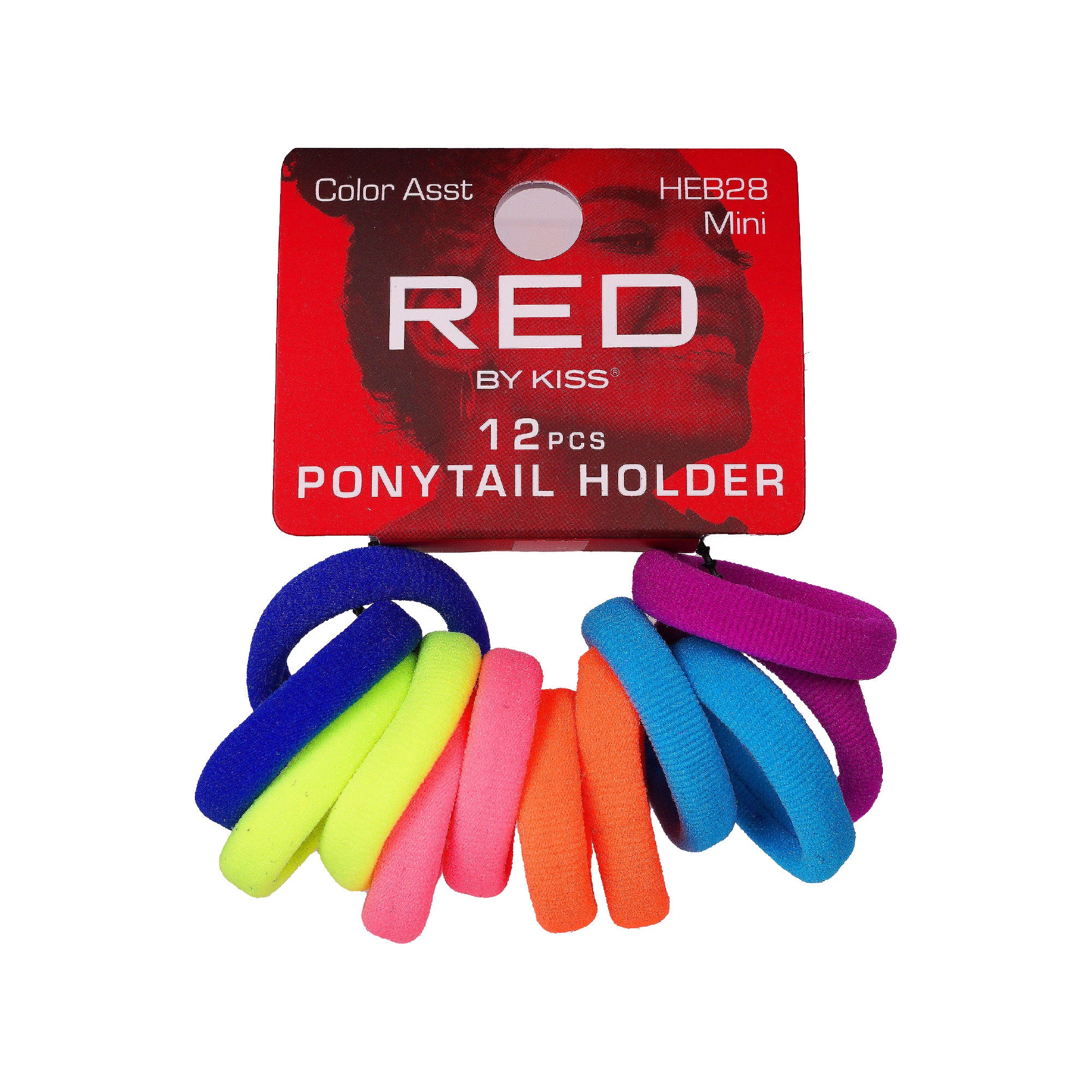 Red By Kiss Ponytail Holder Mini Color Assorted (12pcs)