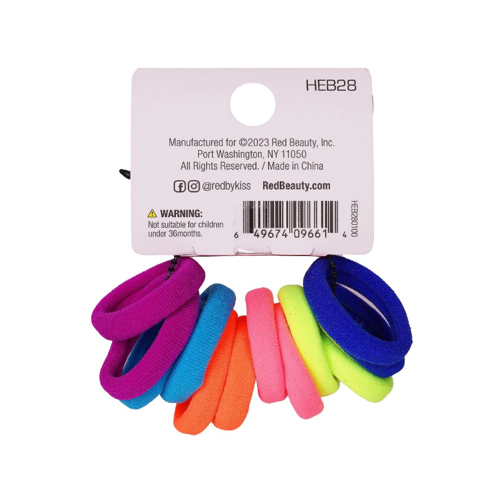 Red By Kiss Ponytail Holder Mini Color Assorted (12pcs) - Image 2