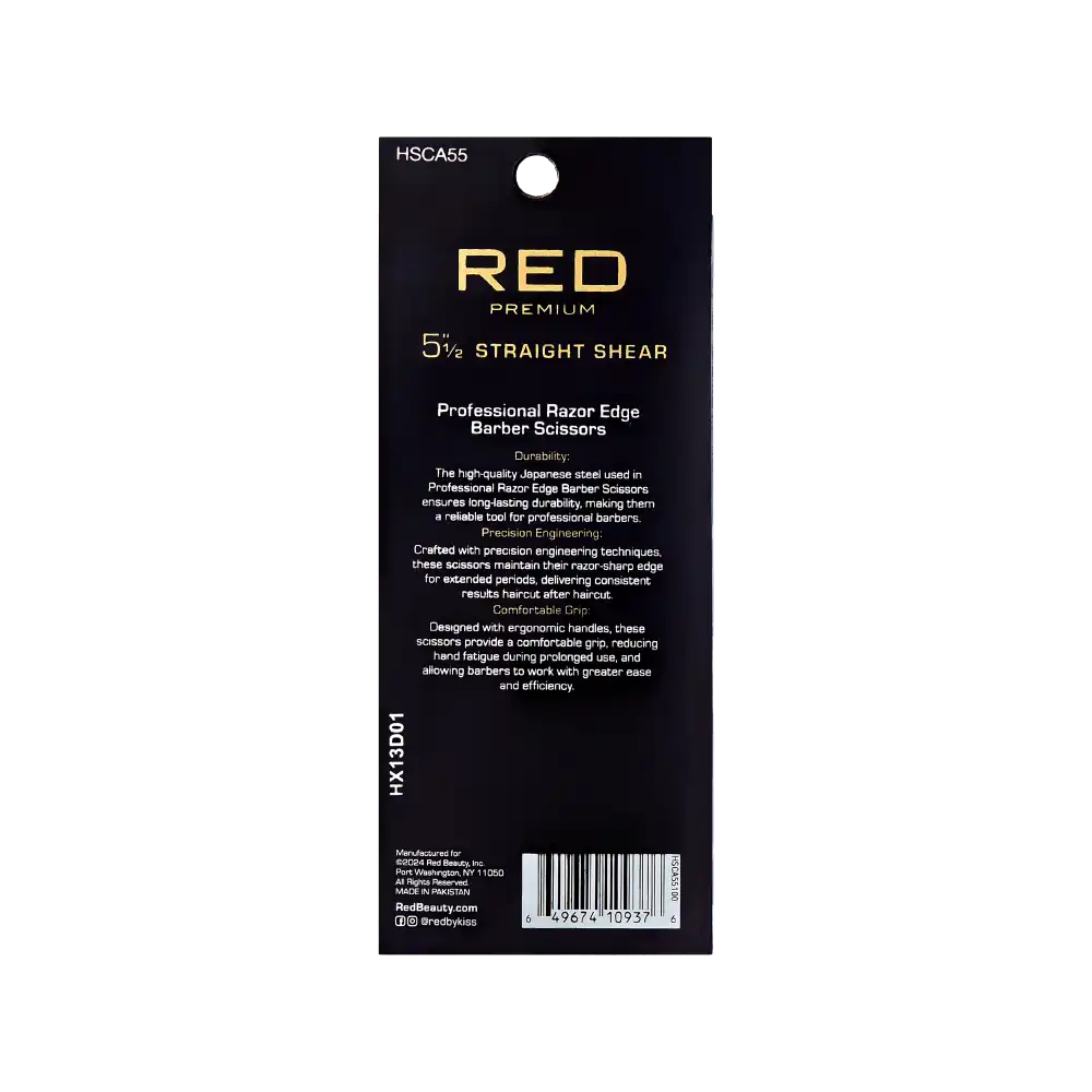 Red By Kiss Premium Artisan Professional Hair Shears 5.5" - Image 8