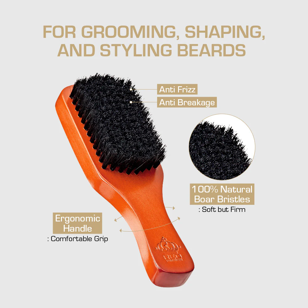 Red By Kiss Premium Beard Medium Soft Club Brush - Image 6