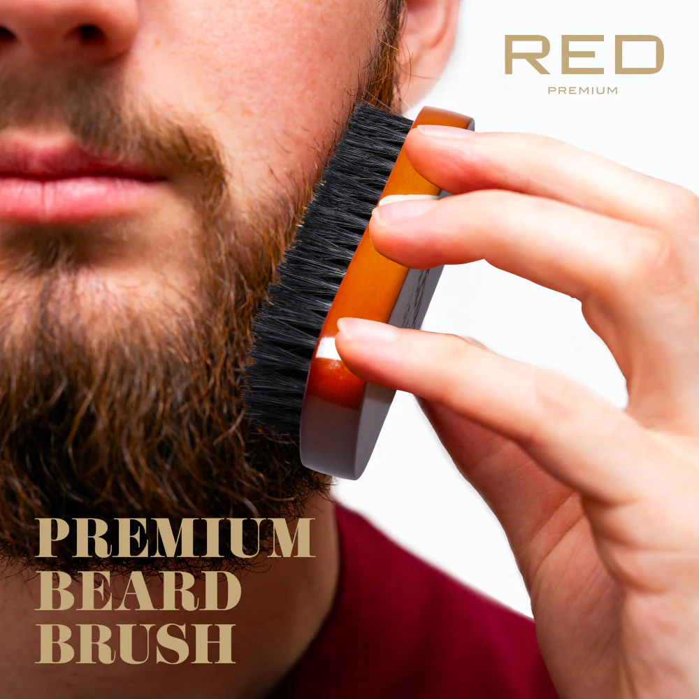 Red By Kiss Premium Beard Medium Soft Military Brush - Image 5