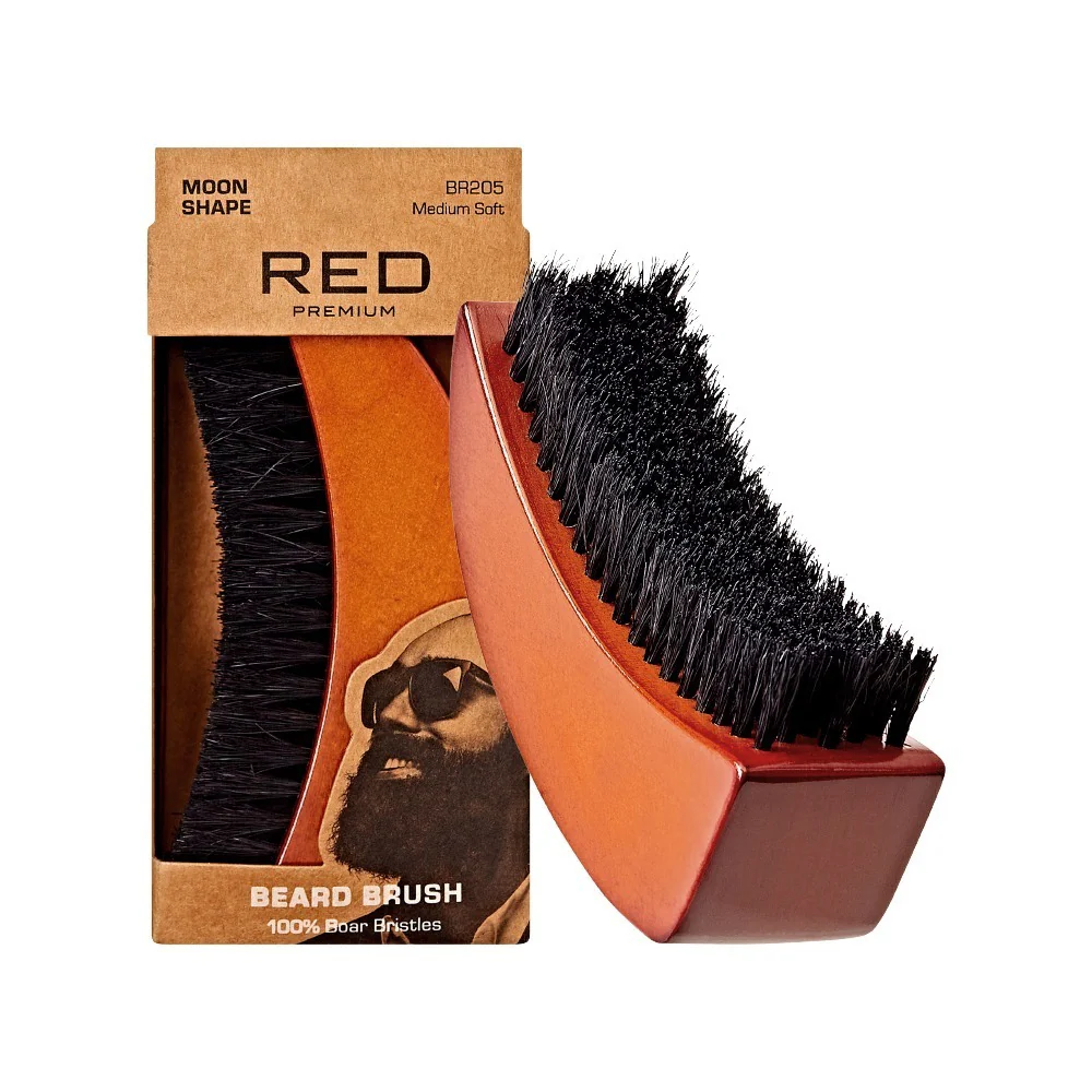 Red By Kiss Premium Beard Medium Soft Moon Shape Brush