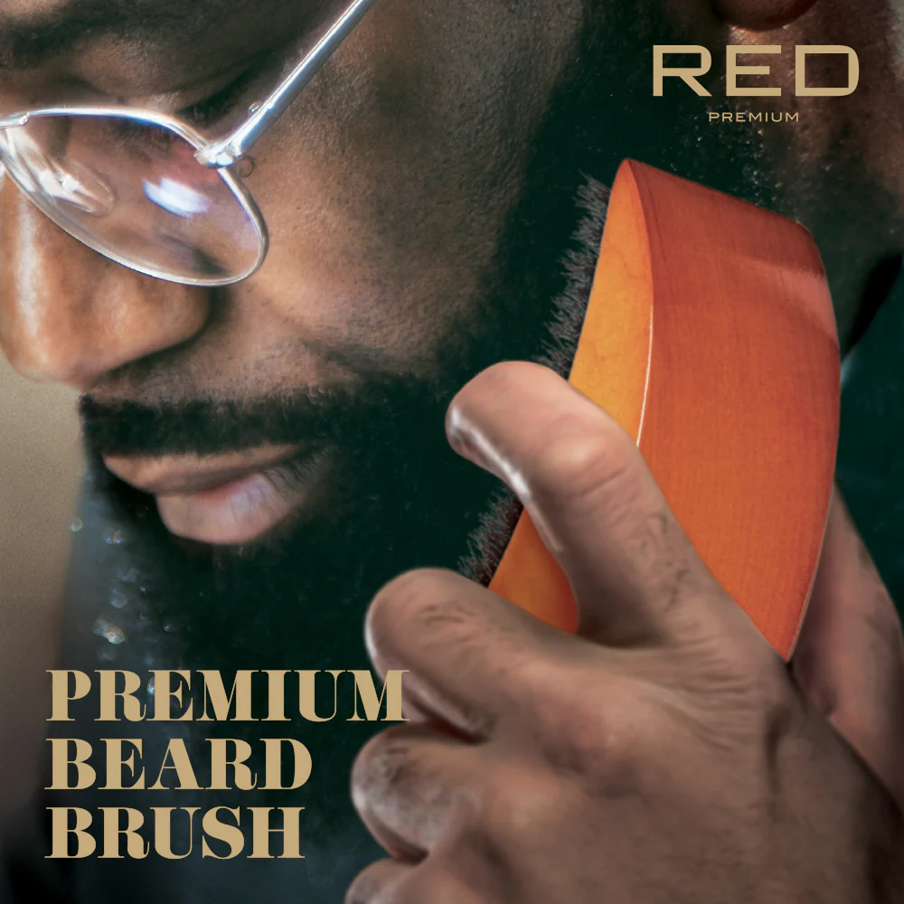 Red By Kiss Premium Beard Medium Soft Moon Shape Brush - Image 2