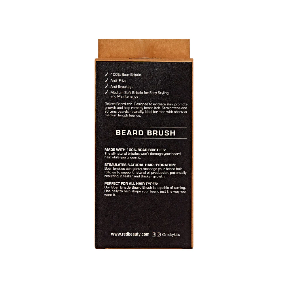 Red By Kiss Premium Beard Medium Soft Moon Shape Brush - Image 4