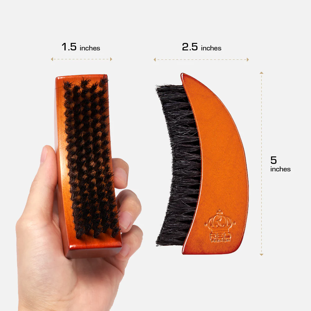 Red By Kiss Premium Beard Medium Soft Moon Shape Brush - Image 5