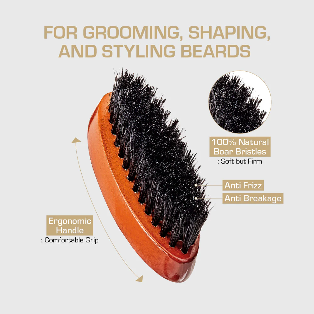 Red By Kiss Premium Beard Medium Soft Pocket Brush - Image 6