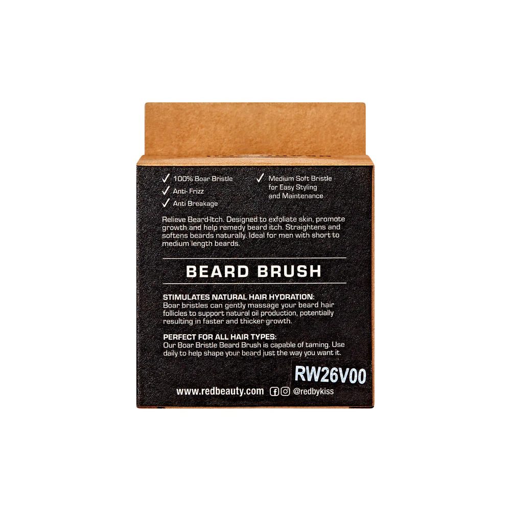 Red By Kiss Premium Beard Medium Soft Round Mini Brush - Image 3