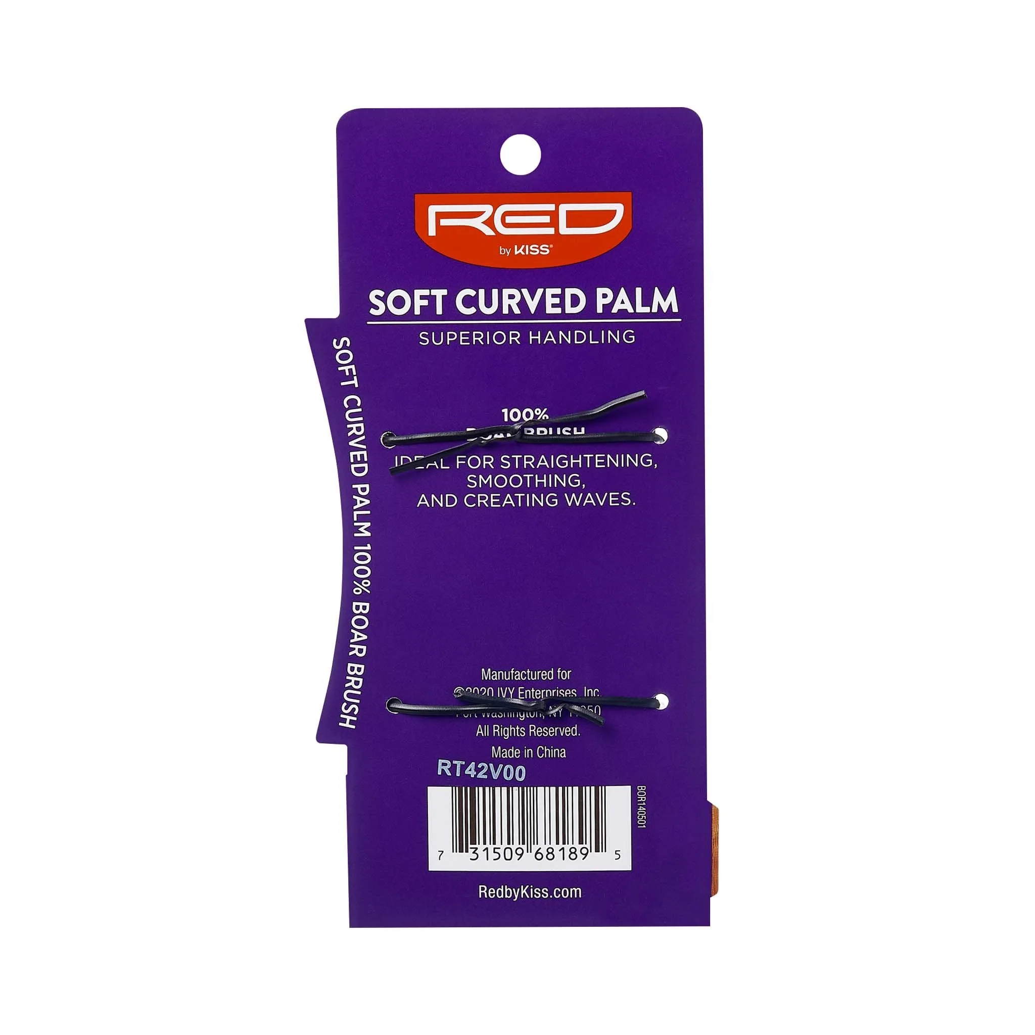 Red By Kiss Professional 100% Curved Boar Brush Soft Bristles - Image 4