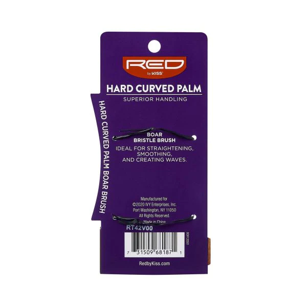 Red By Kiss Professional Curved Boar Brush Hard Bristles - Image 5