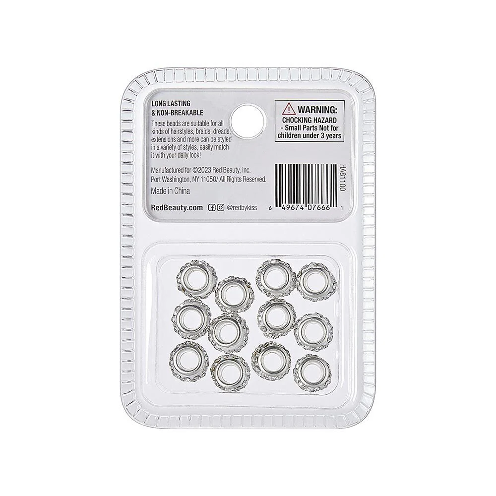 Red By Kiss Rhinestone Hair Beads (12pcs) - Image 3
