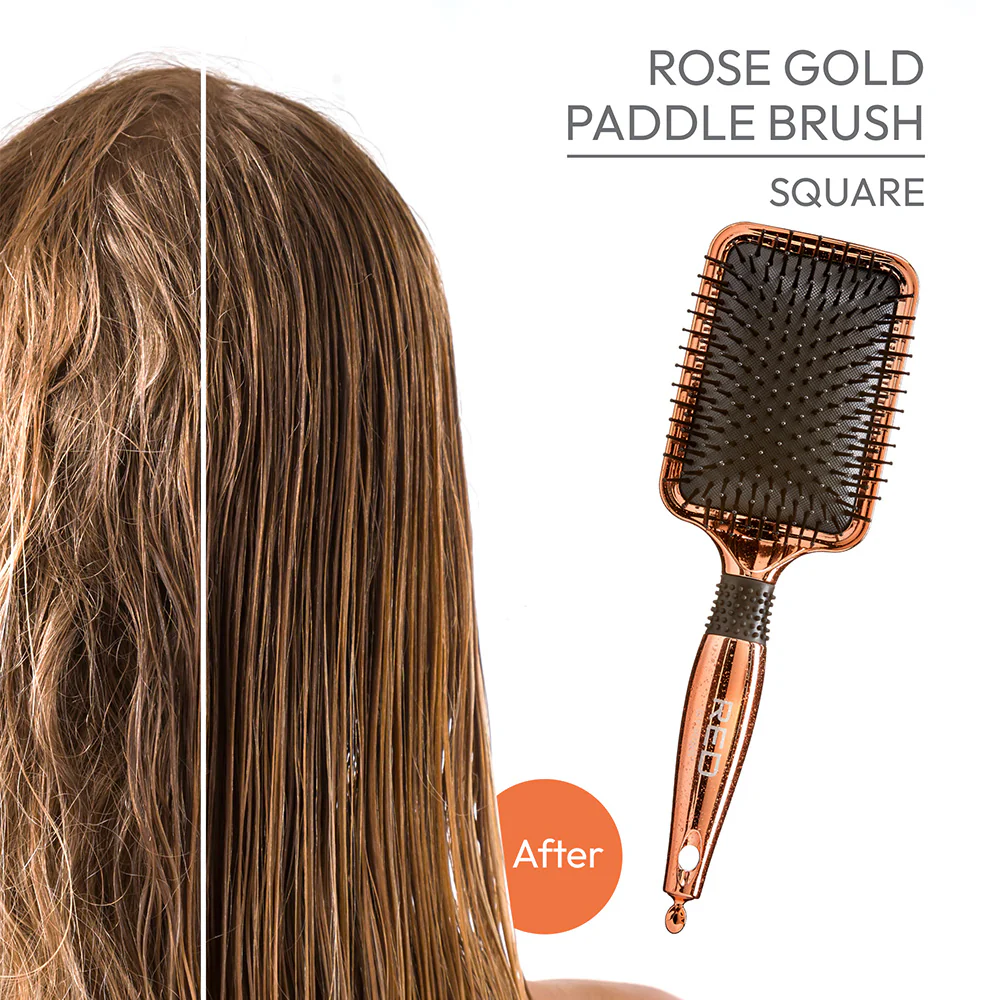 Red By Kiss Rose Gold Chrome Paddle Brush Perfect for Blow Drying - Image 4