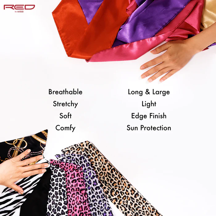 Red By Kiss Silky Satin Wrap Scarf 60″X16″ - Image 6