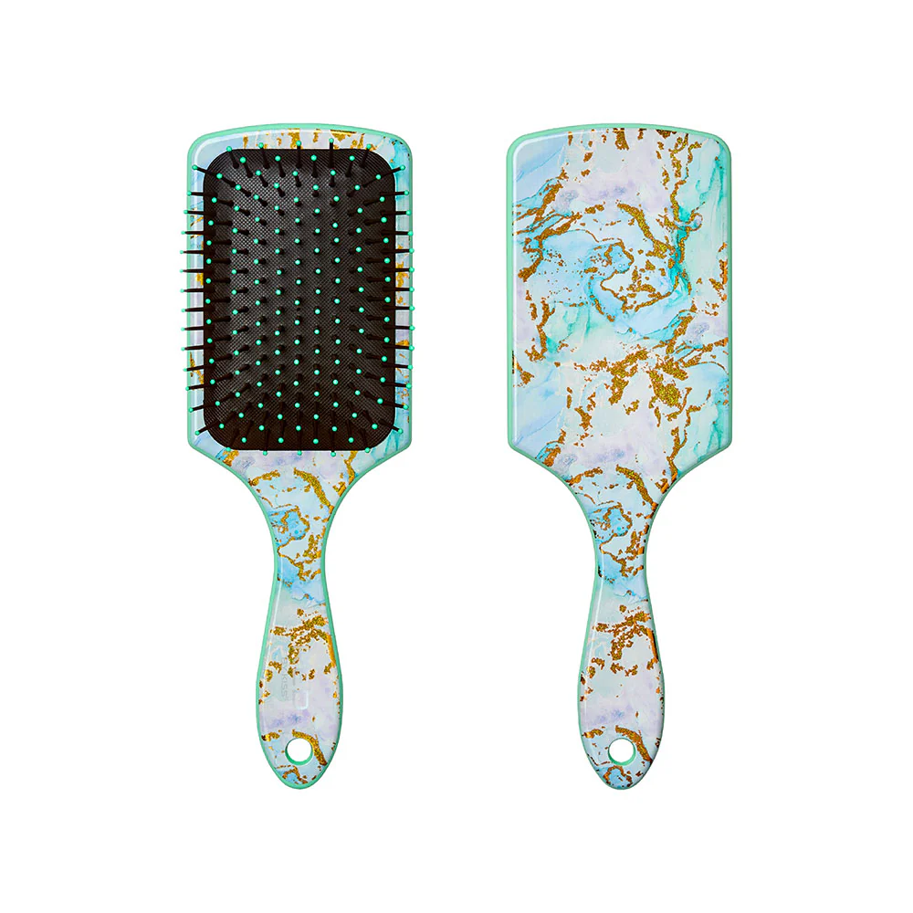 Red By Kiss Square Paddle Designed Brush – Aqua Marble Wet To Dry Detangling - Image 9