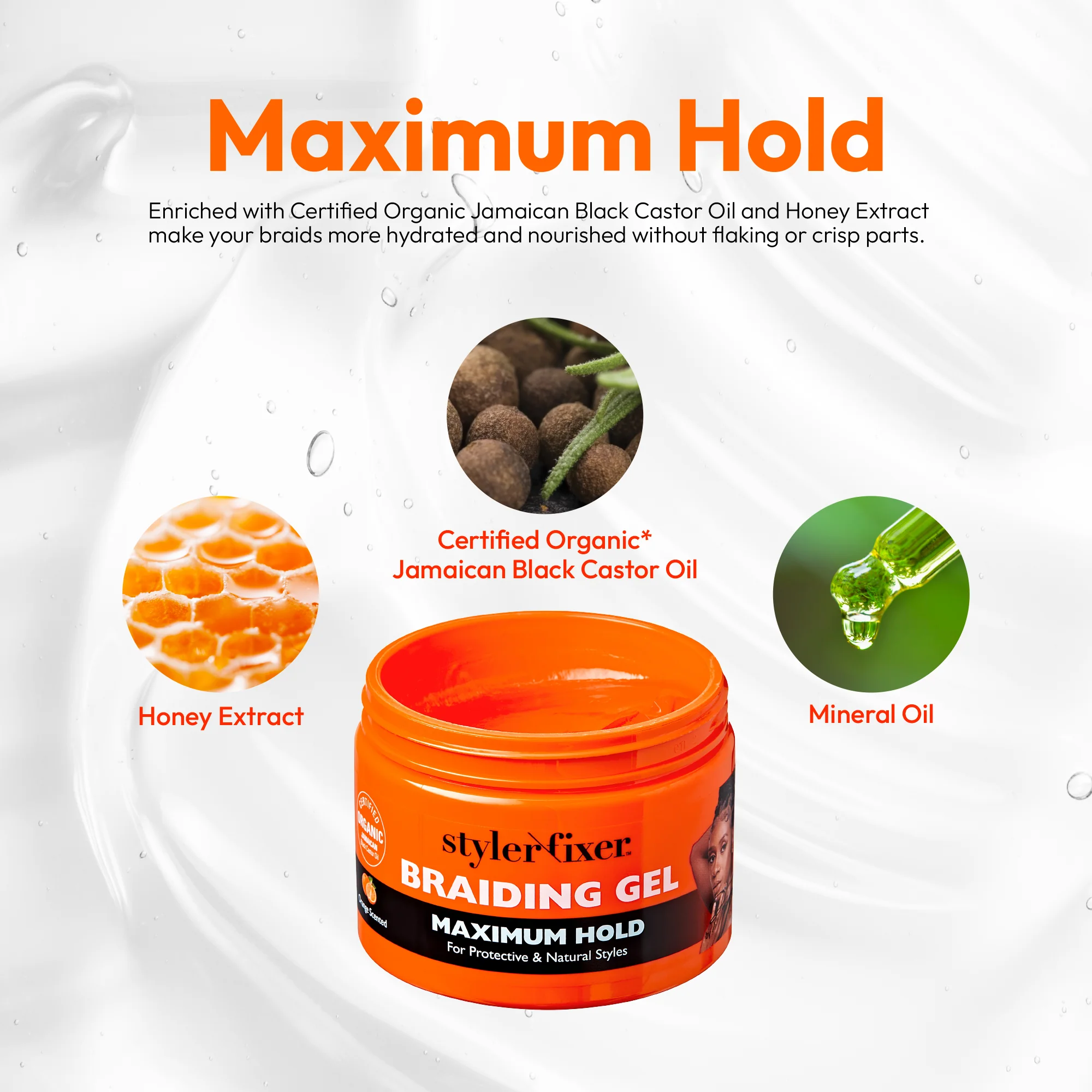 Red By Kiss Styler Fixer Maximum Hold Braiding Gel - Image 4