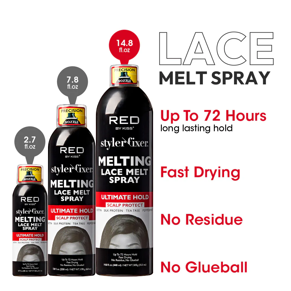 RED BY KISS STYLER FIXER ULTIMATE HOLD LACE SPRAY WITH BIOTIN 230ML - Image 3