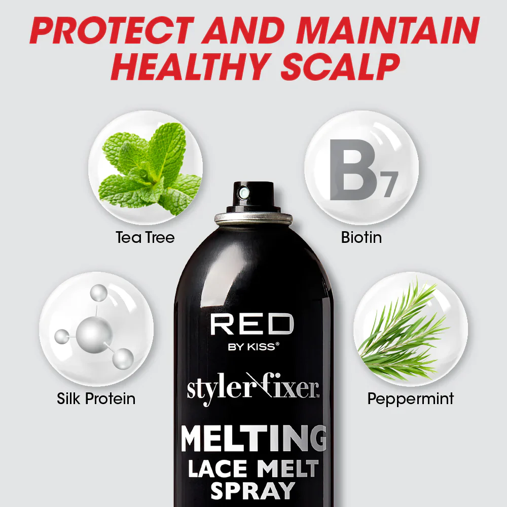 RED BY KISS STYLER FIXER ULTIMATE HOLD LACE SPRAY WITH BIOTIN 230ML - Image 6