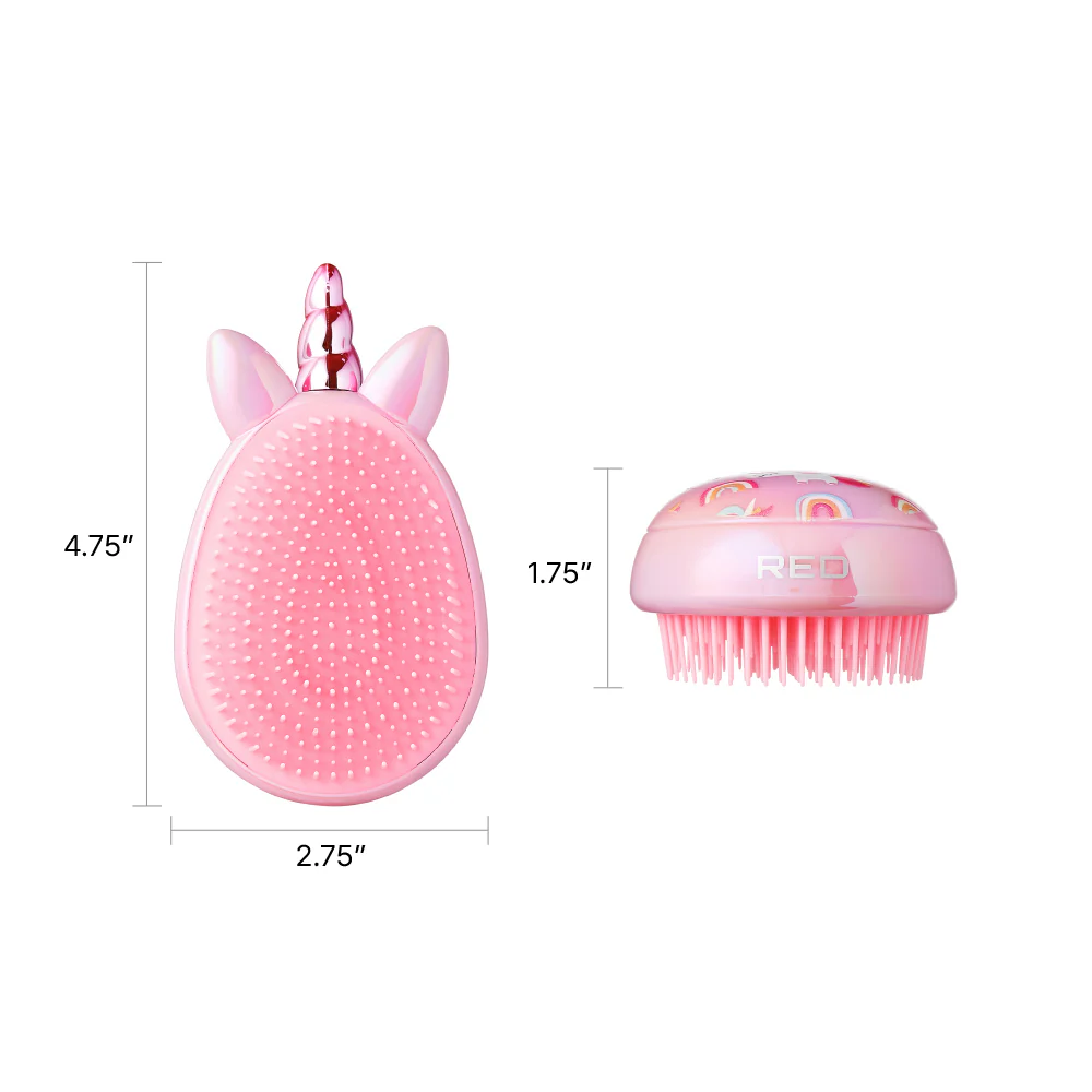 Red By Kiss Unicorn Detangling Brush Pink - Image 5