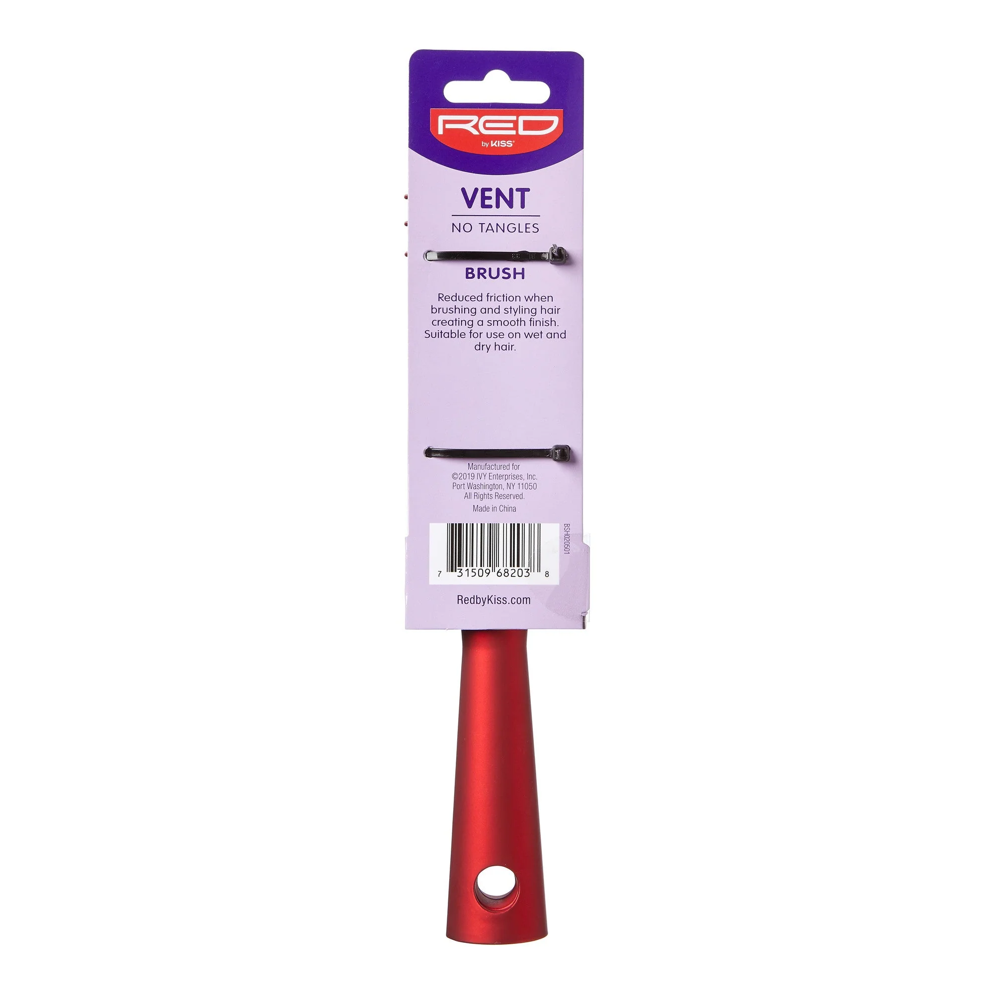 Red By Kiss Vent Brush Heat Resistant Bristle - Image 6
