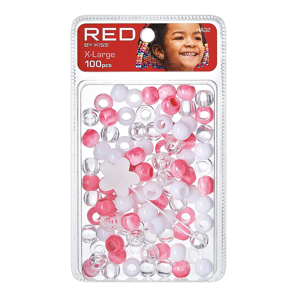 Red By Kiss X-Large Hair Beads (100pcs) - Image 3