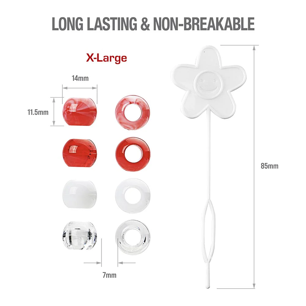 Red By Kiss X-Large Hair Beads (100pcs) - Image 4