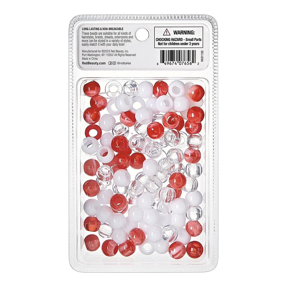 Red By Kiss X-Large Hair Beads (100pcs) - Image 8