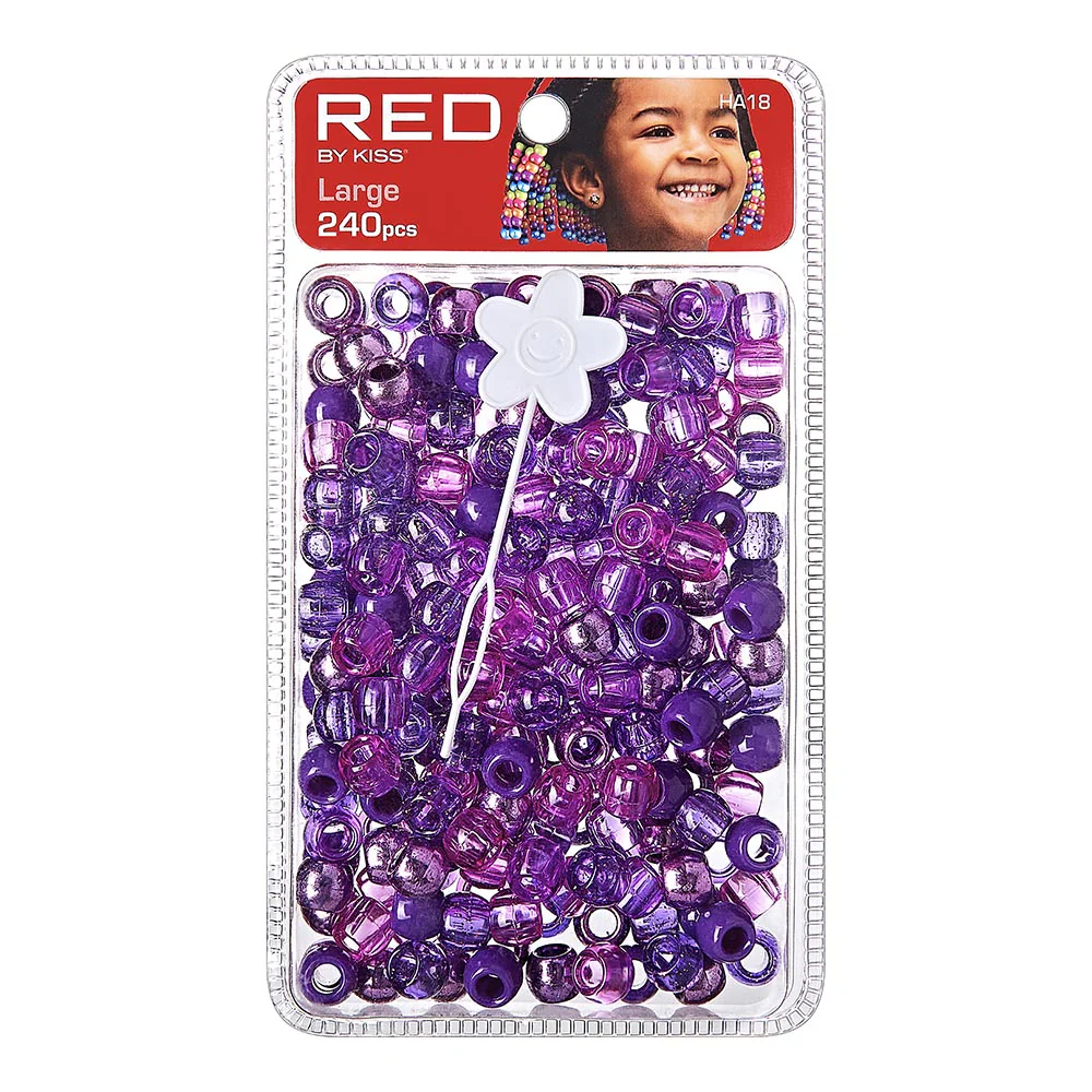 Red By Kiss Large Hair Beads (240pcs) - Image 12