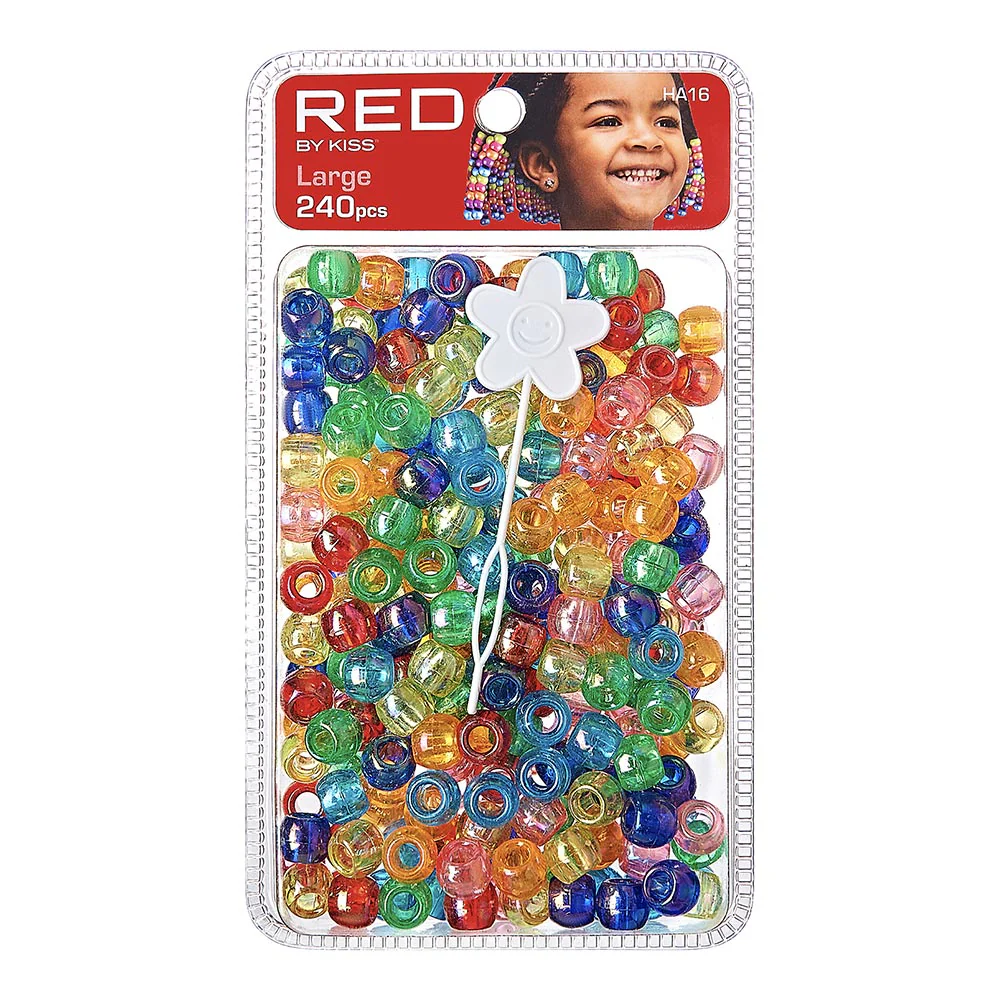 Red By Kiss Large Hair Beads (240pcs) - Image 4