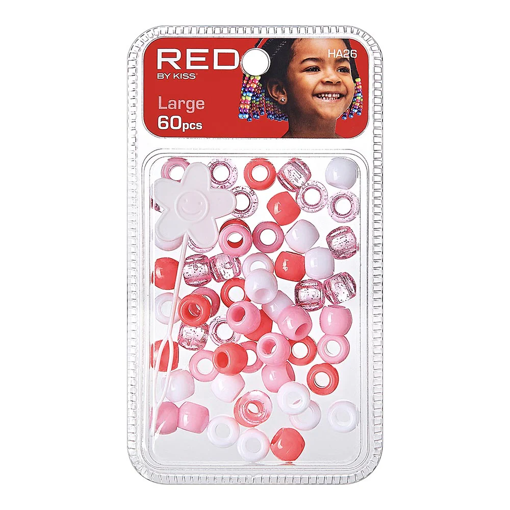 Red By Kiss Large Hair Beads (60pcs) - Image 3