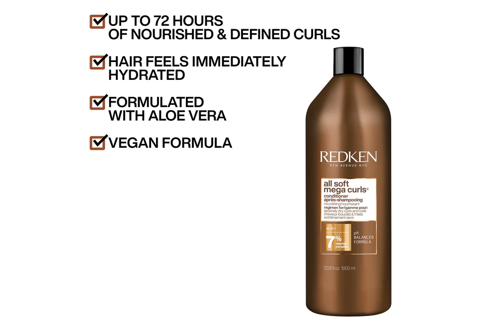 Redken All Soft Mega Curls Hydrating Conditioner 300ml - Image 9