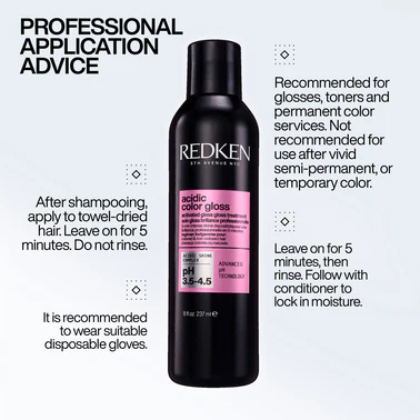 Redken Acidic Color Gloss Heat Protection Leave-In Treatment 190ml - Image 5