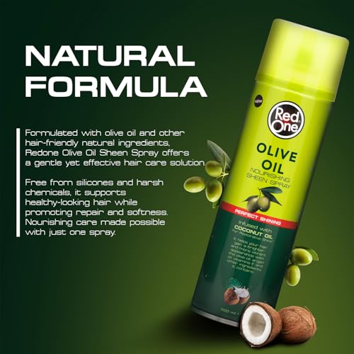 RedOne Nourishing Sheen Spray – Olive Oil & Coconut 500 ml - Image 2
