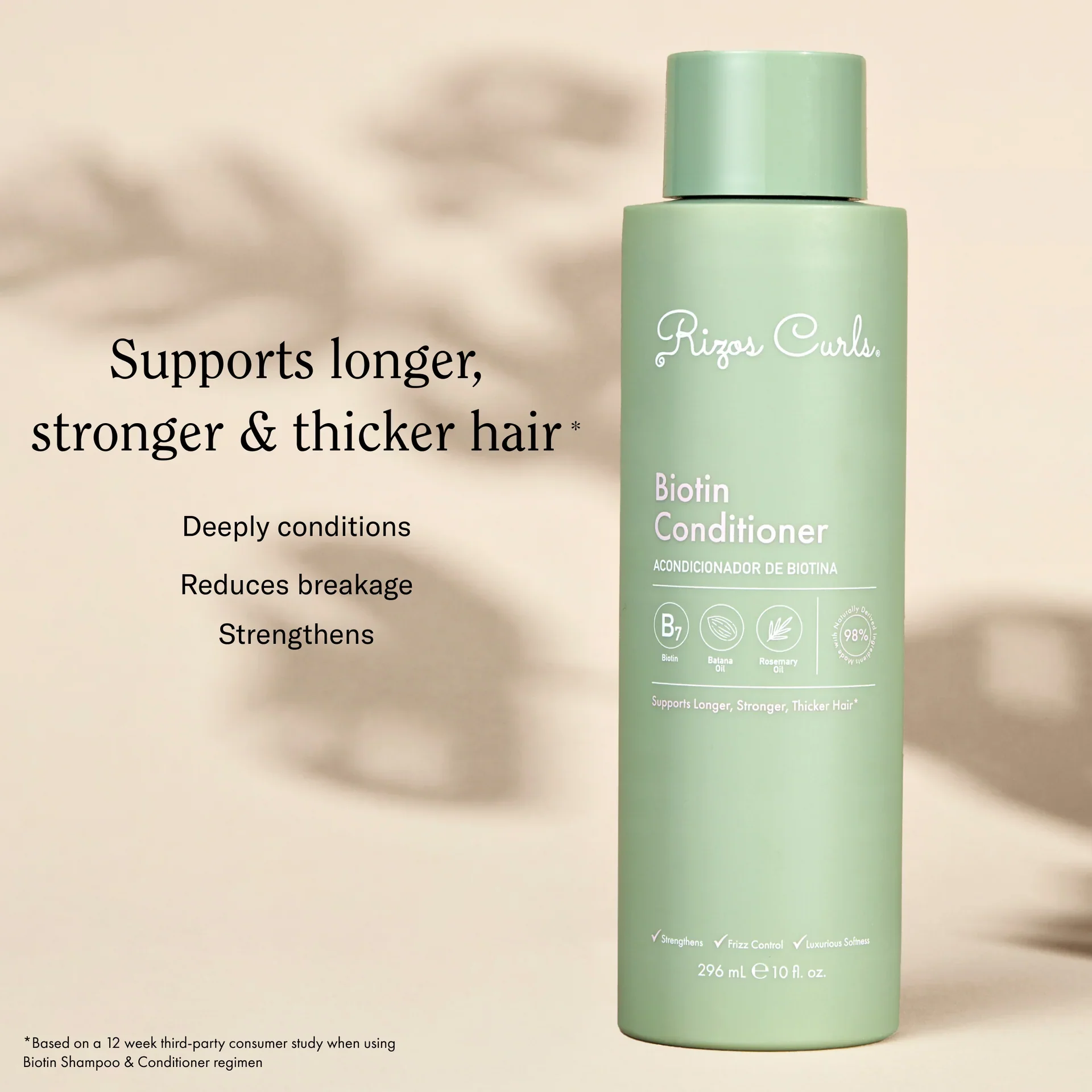 Rizos Curls Biotin Conditioner 296ml - Image 3