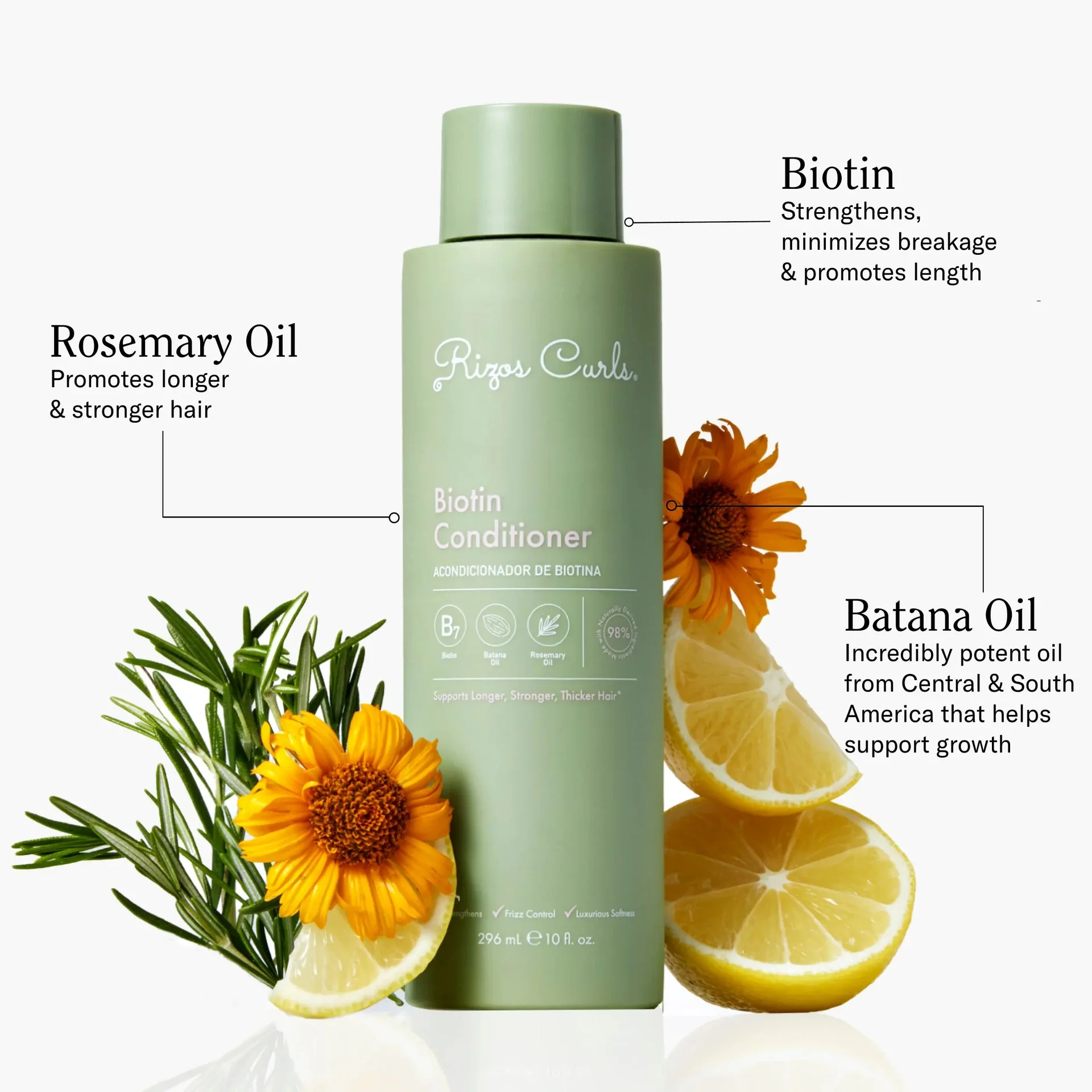 Rizos Curls Biotin Conditioner 296ml - Image 6