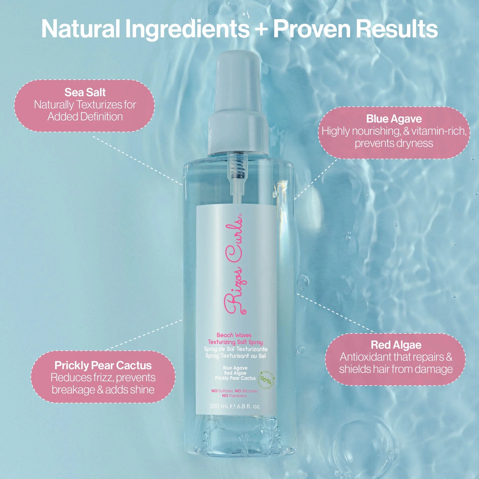 Rizos Curls New Beach Waves Texturizing Salt Spray 200ml - Image 4