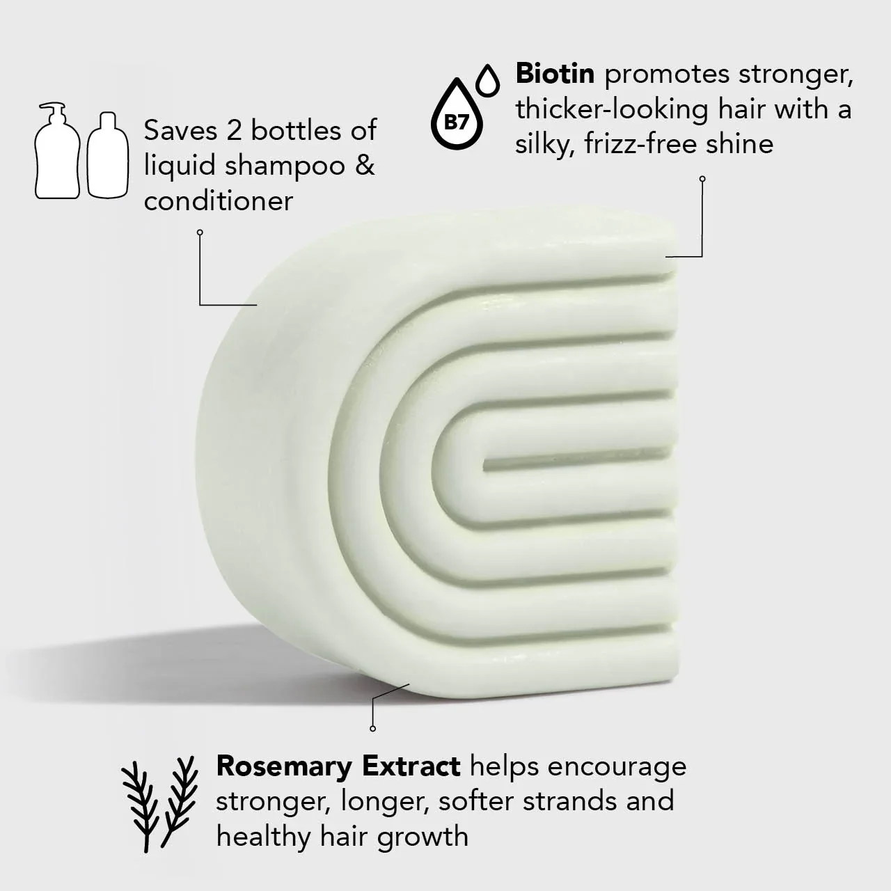 Kitsch Rosemary & Biotin Volumizing Conditioner Bar 91g - Image 2