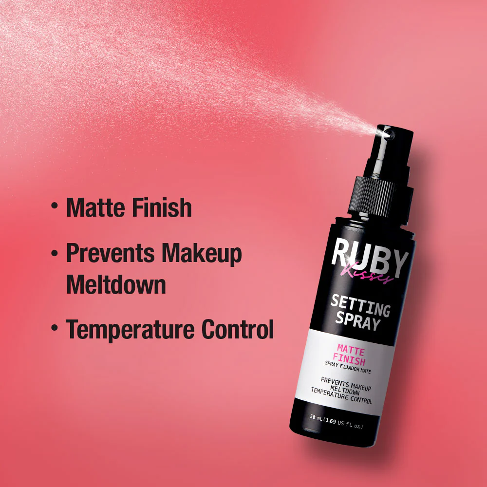 RUBY KISS Never Touch Up Setting Spray – Matte Finish - Image 4