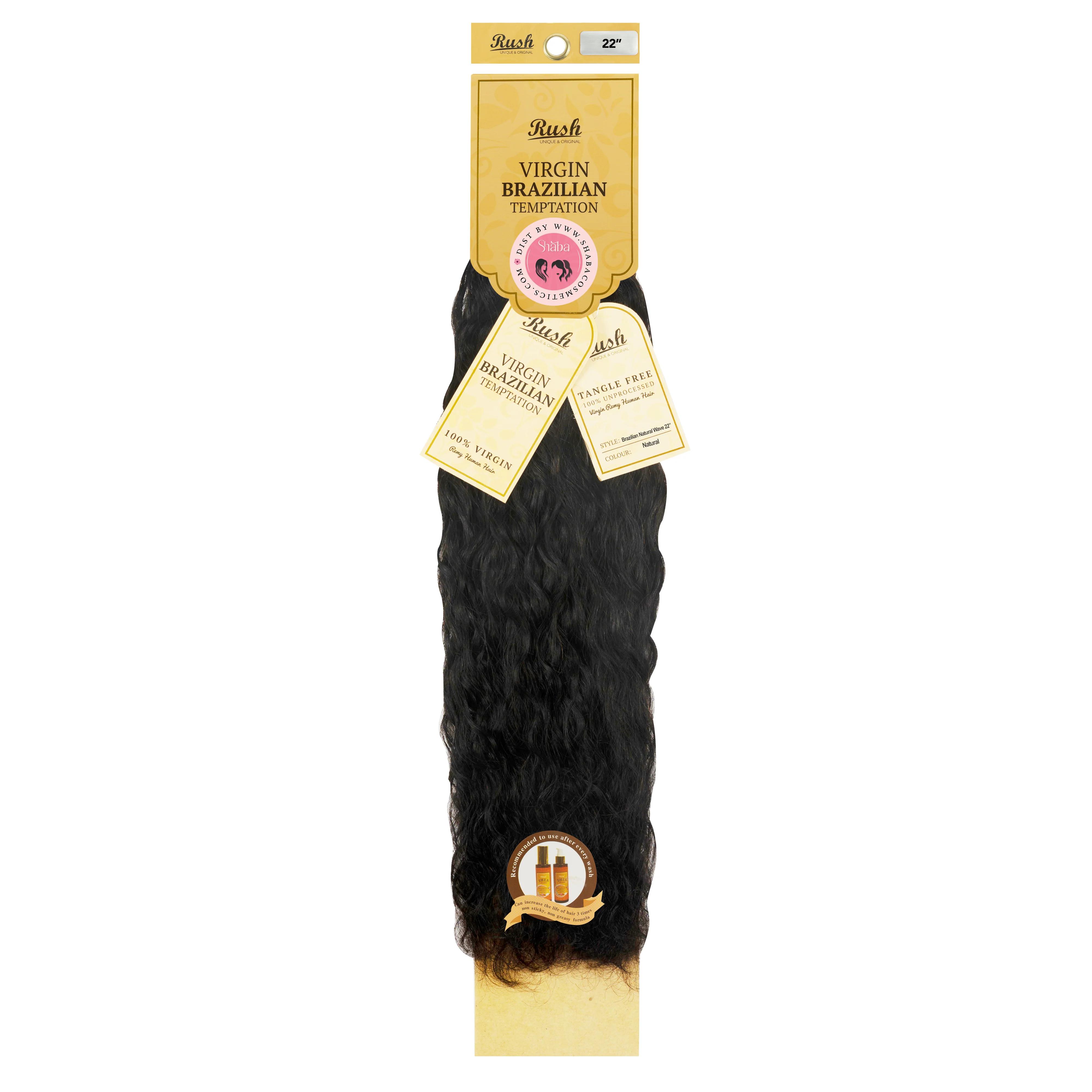 RUSH 100% Unprocessed Virgin Brazilian Temptation Pure Remy Human Hair Natural Weave - Image 8