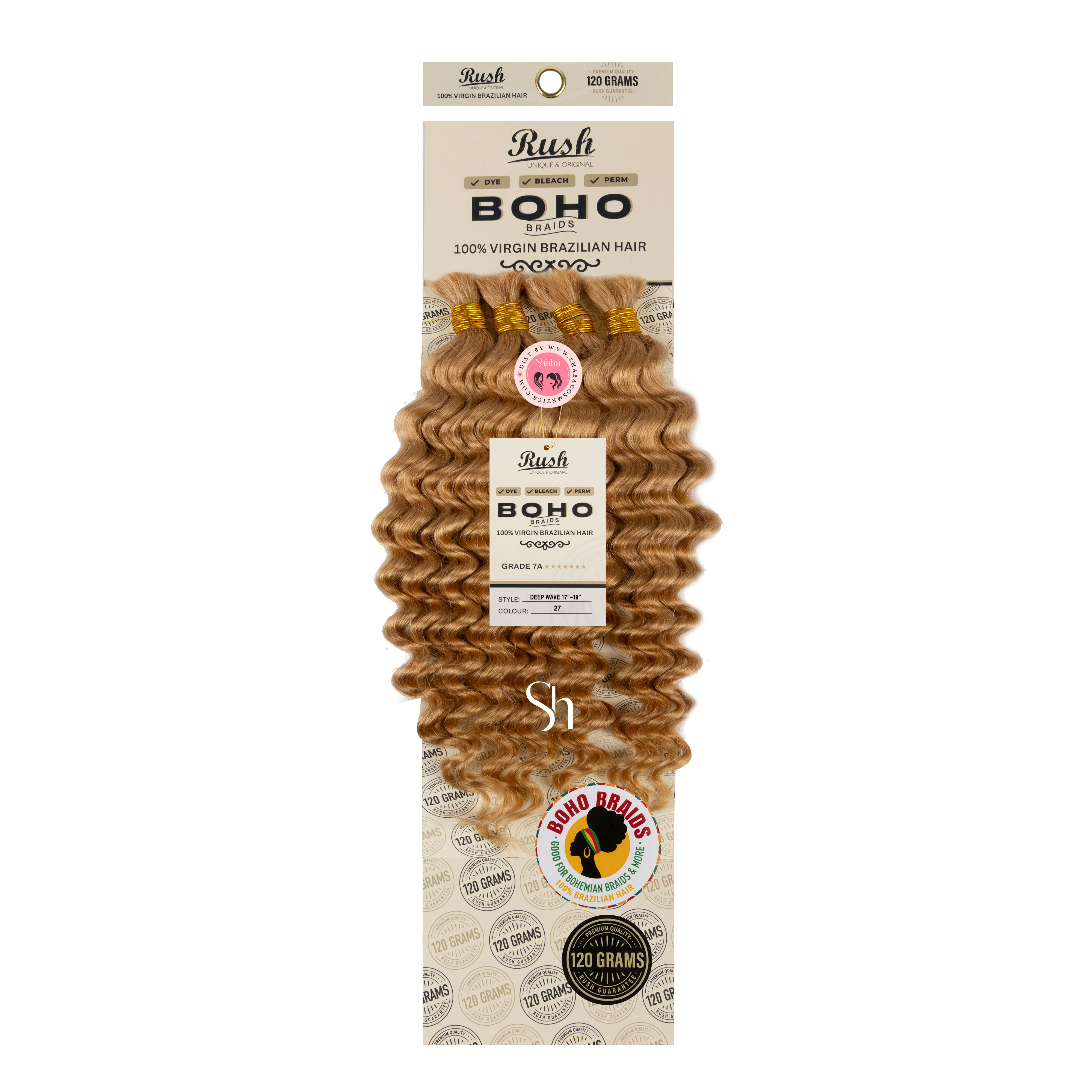 RUSH 100% Virgin Brazilian Boho Braids Deep Wave Bulk 17”-19” - Image 7