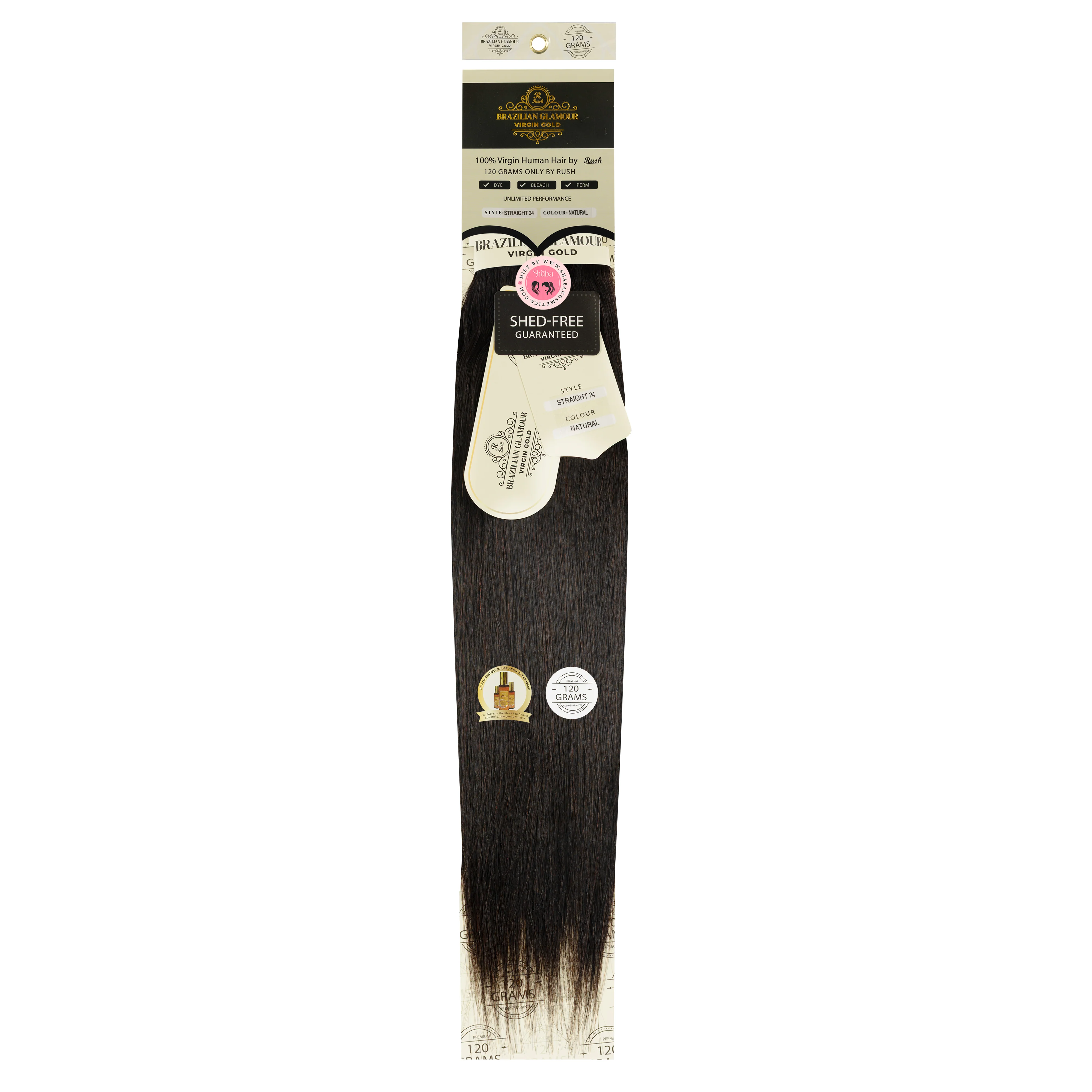 RUSH Brazilian Glamour Virgin Gold 100% Human Hair Straight Weave - Image 10