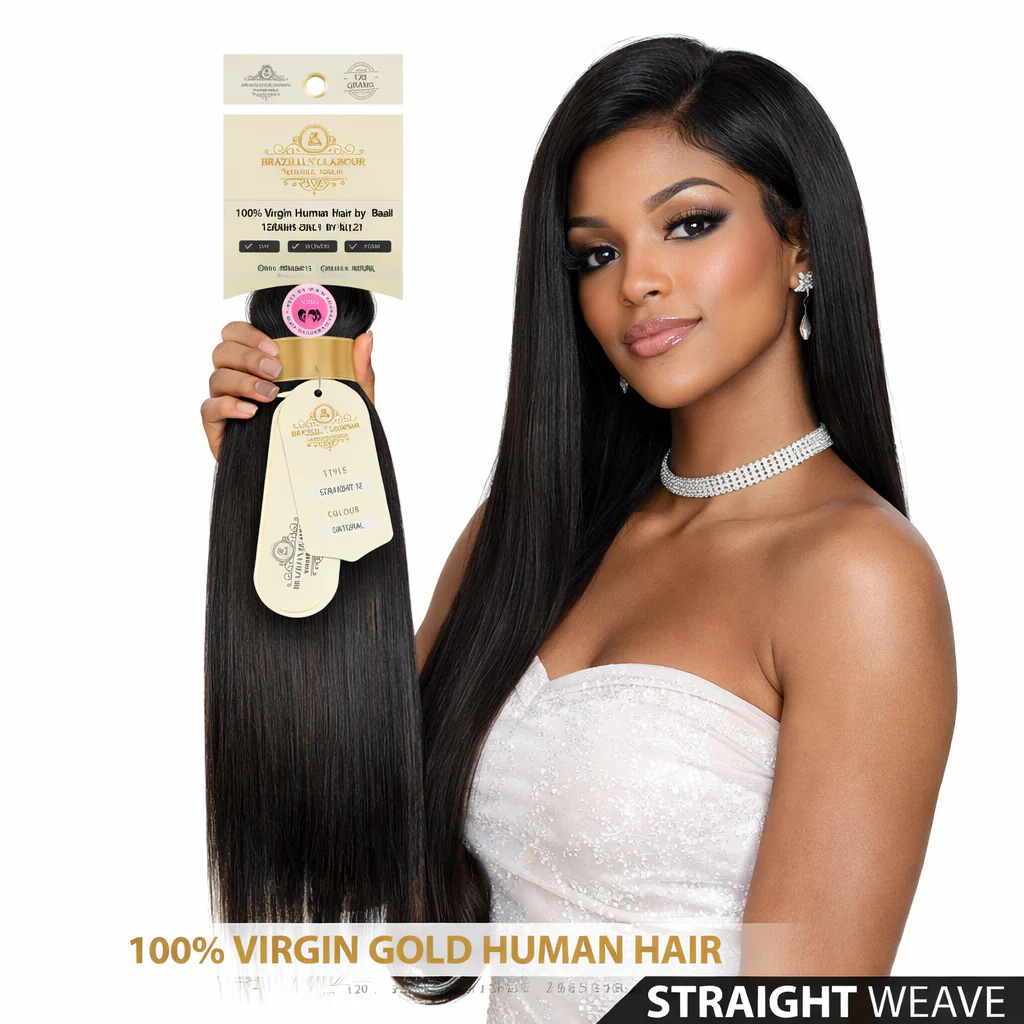 RUSH Brazilian Glamour Virgin Gold 100% Human Hair Straight Weave - Image 2