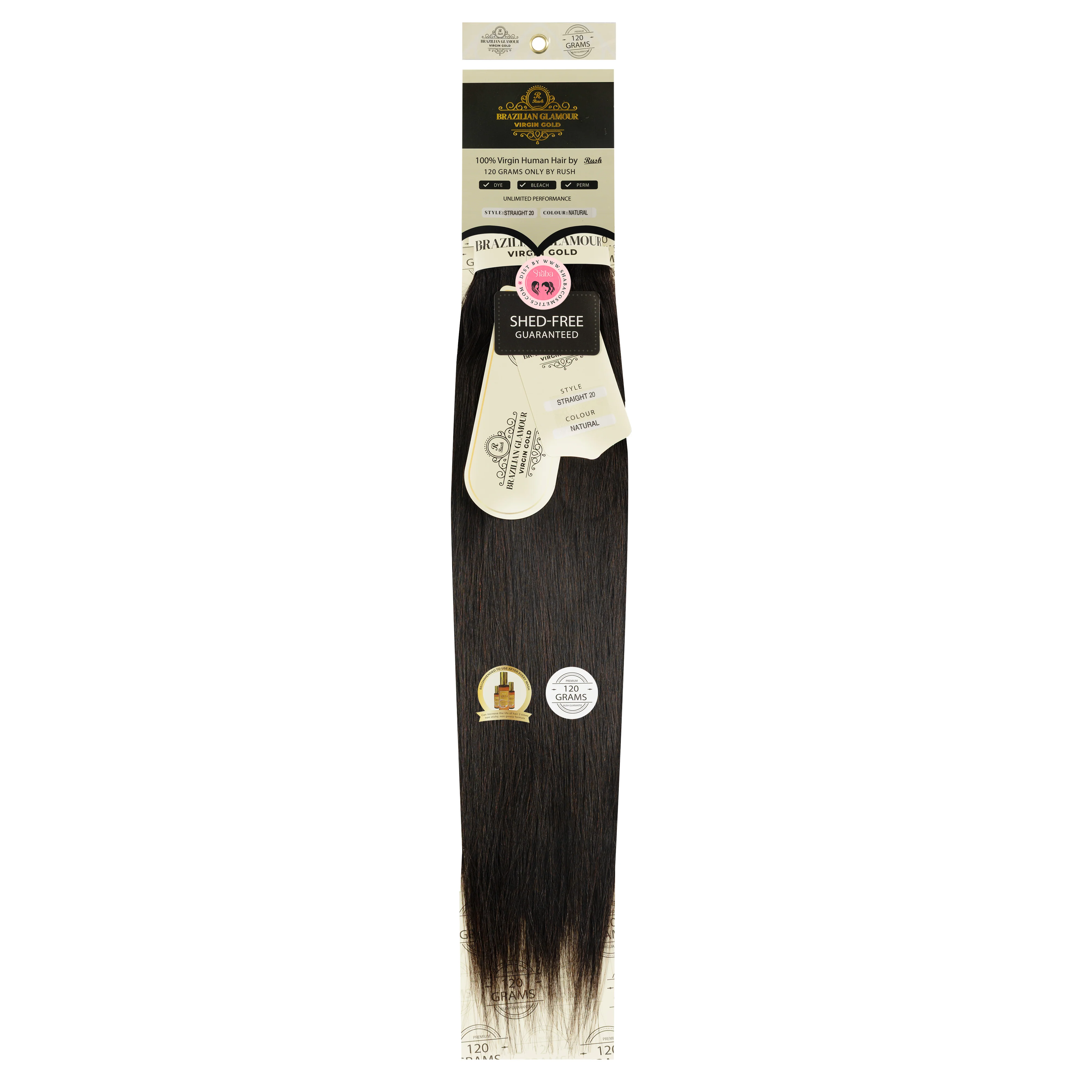 RUSH Brazilian Glamour Virgin Gold 100% Human Hair Straight Weave - Image 8