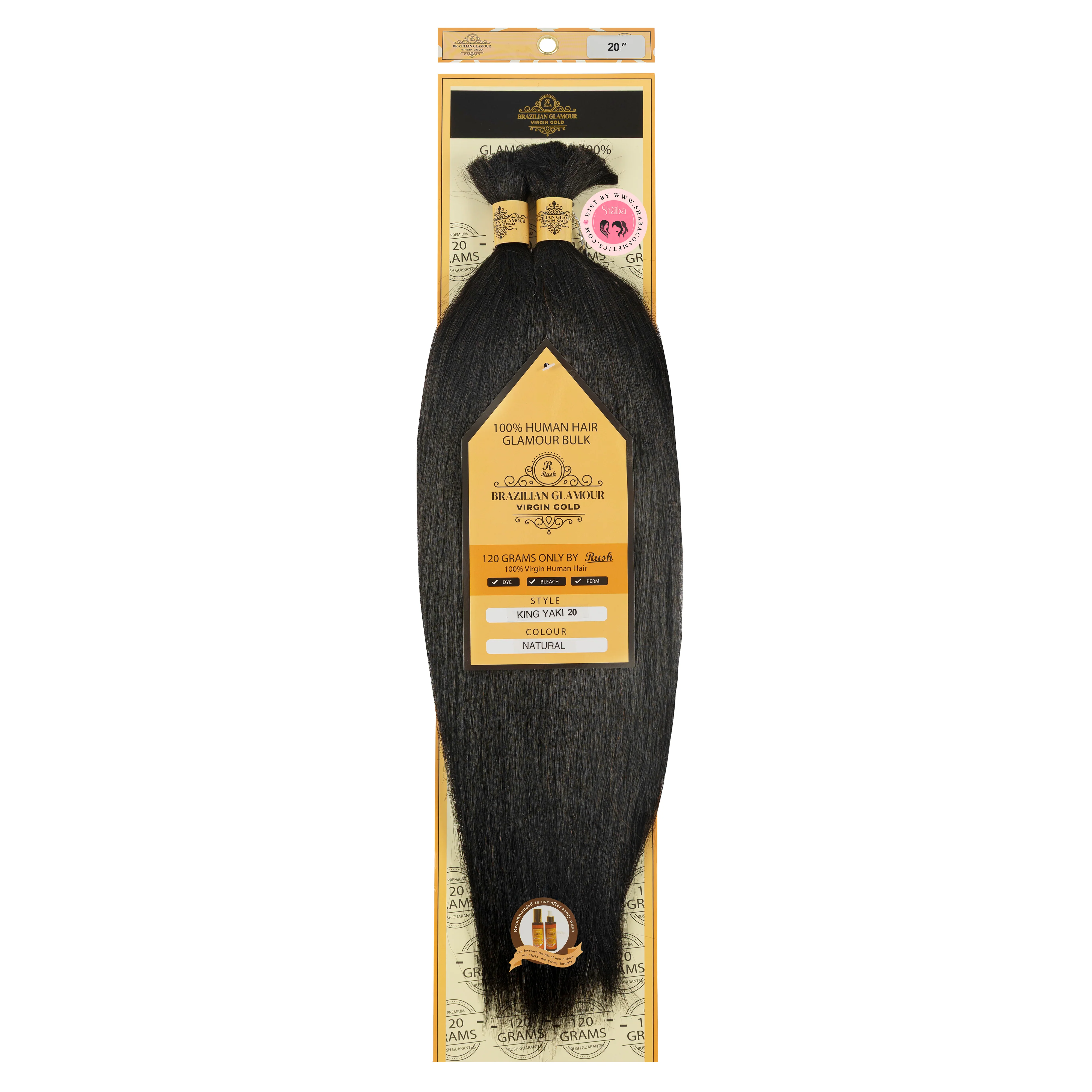 RUSH Glamour Virgin Gold 100% Human Hair King Yaki Bulk - Image 4