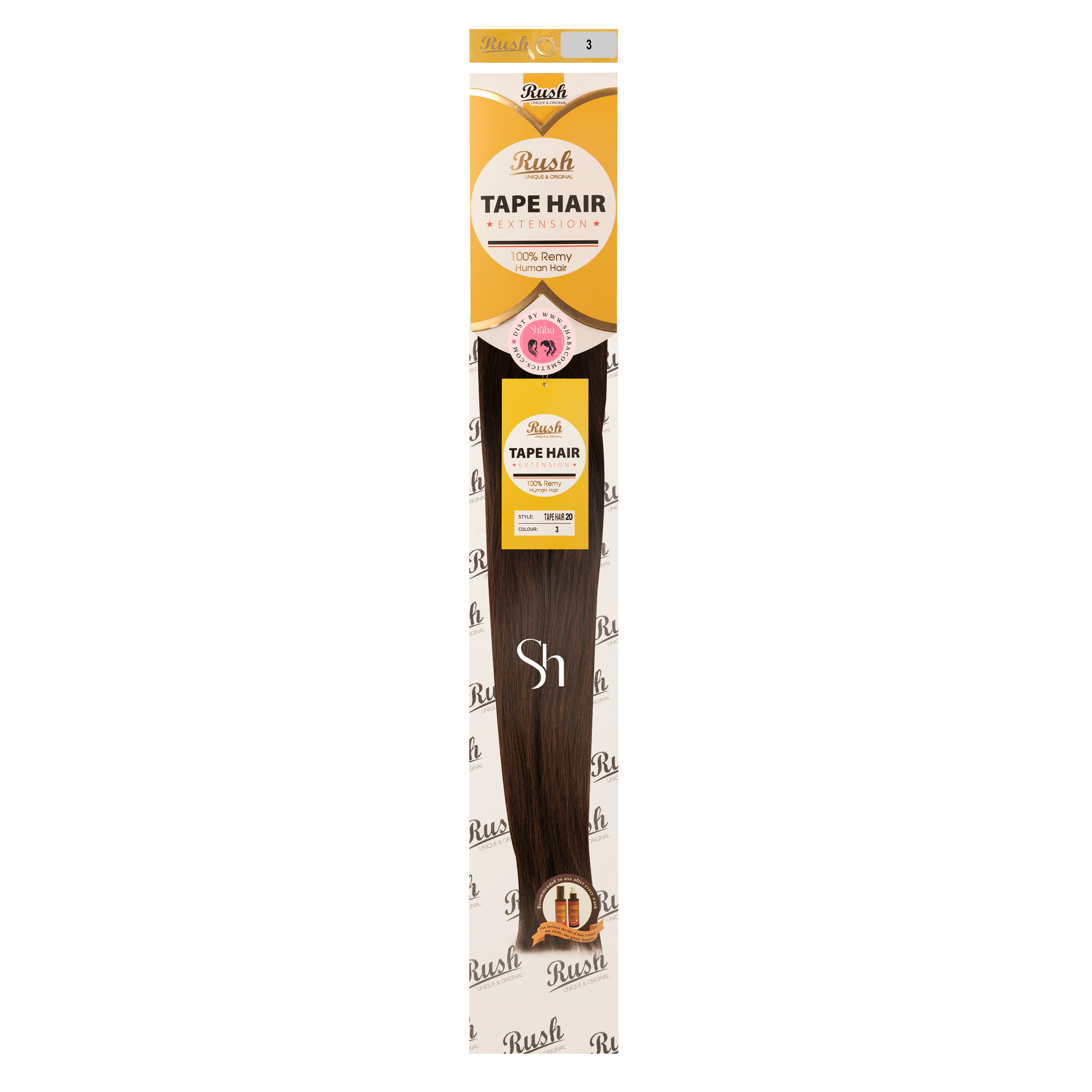 RUSH Silky Luxati 100% Real Remy Human 20" Tape-In Hair Extension - Image 4