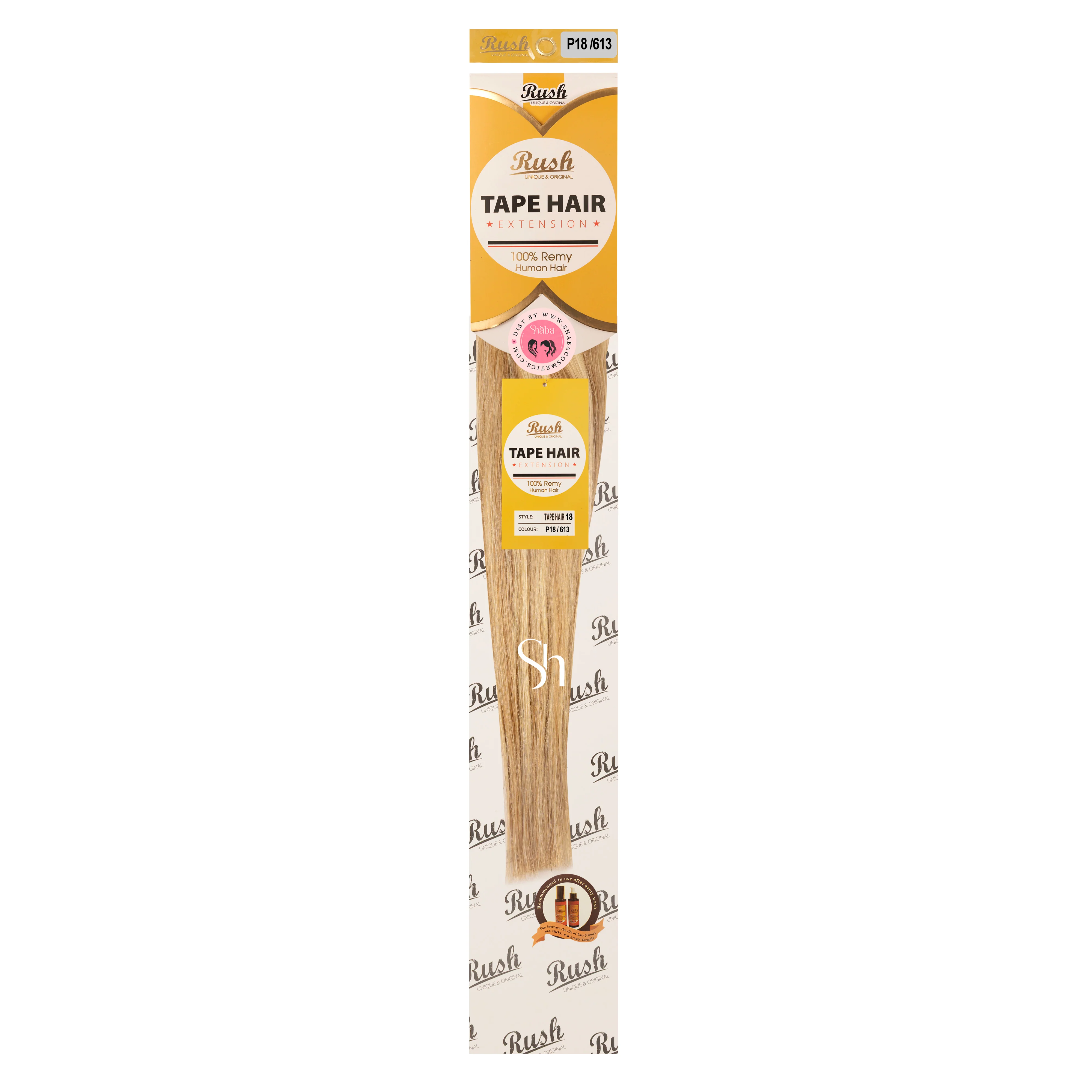 RUSH Silky Luxati 100% Real Remy Human 18" Tape-In Hair Extension - Image 17