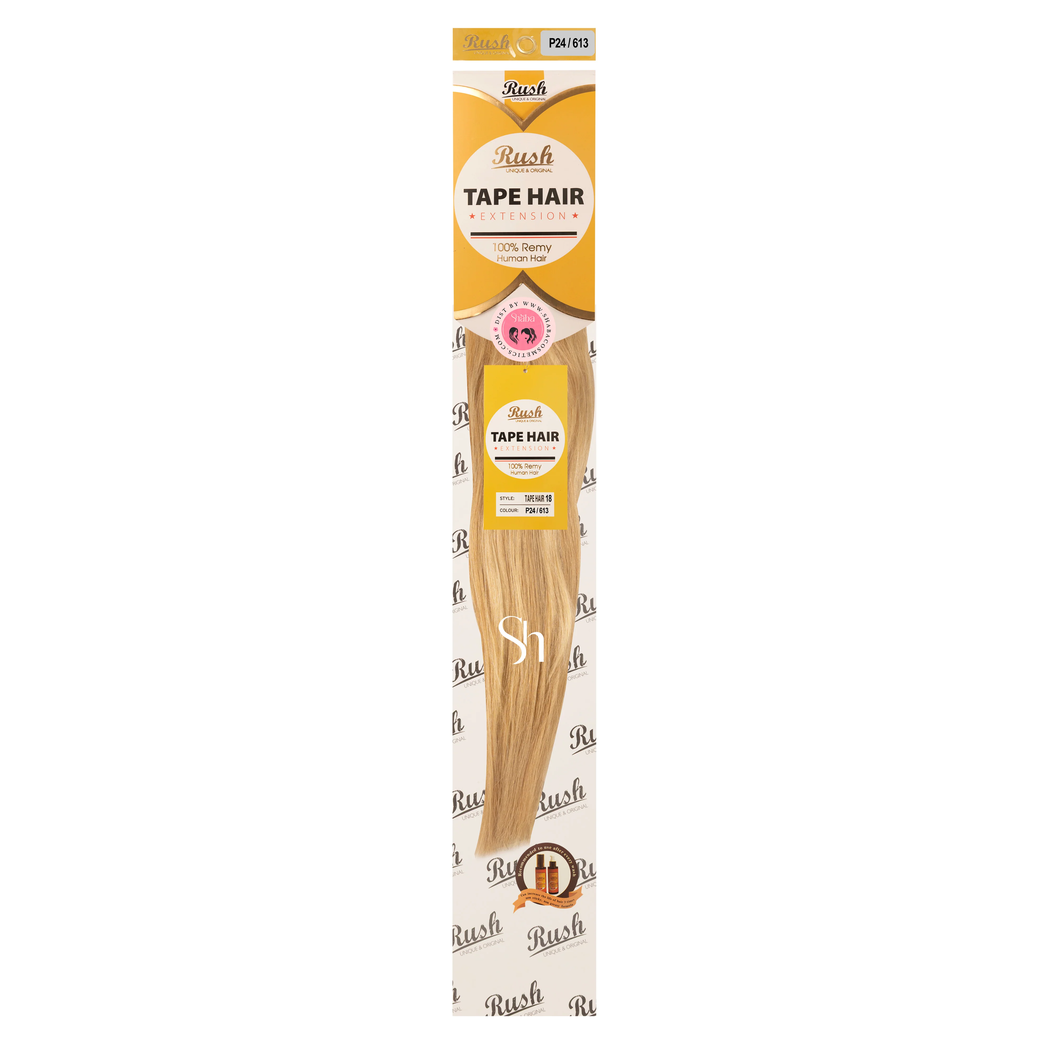RUSH Silky Luxati 100% Real Remy Human 18" Tape-In Hair Extension - Image 18