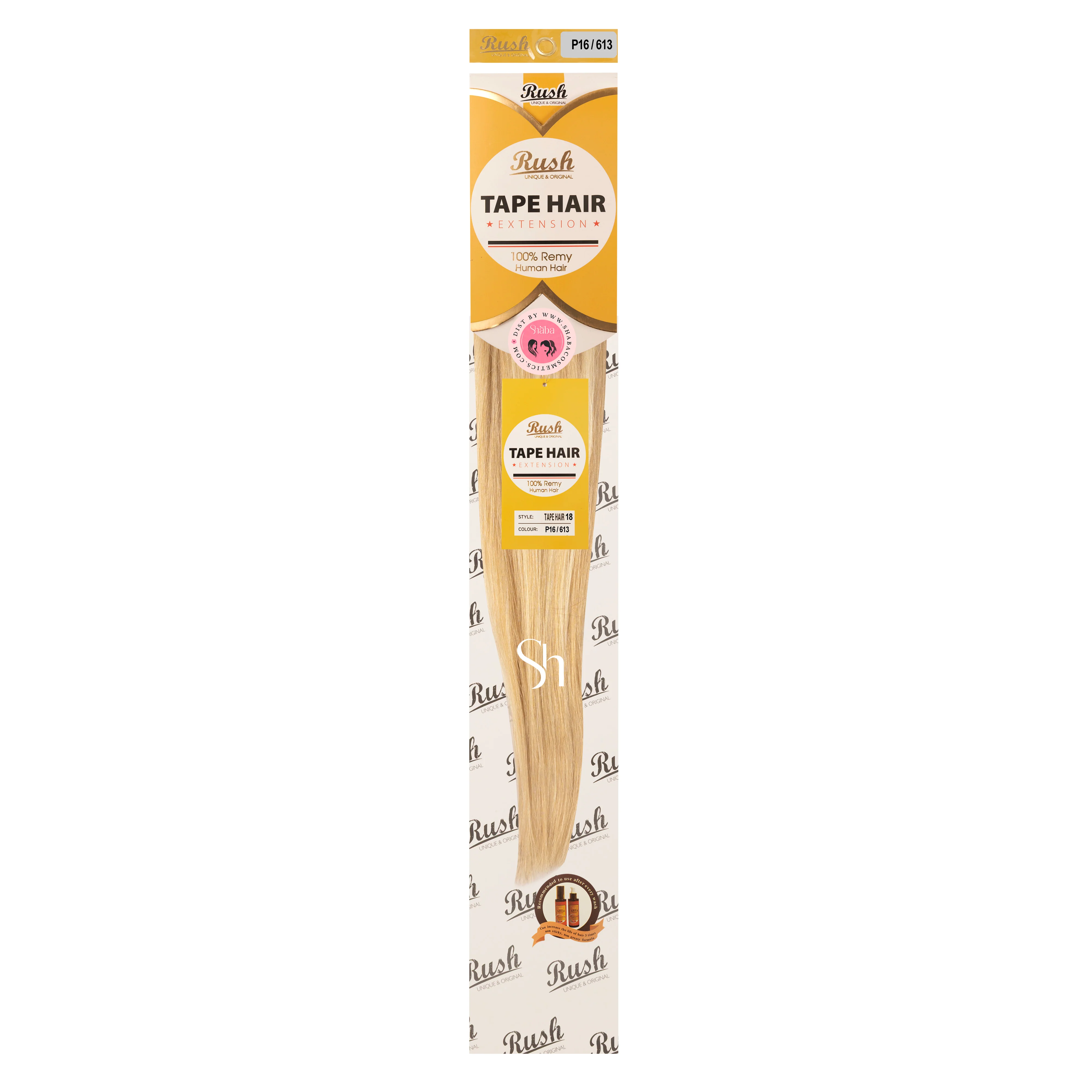 RUSH Silky Luxati 100% Real Remy Human 18" Tape-In Hair Extension - Image 2