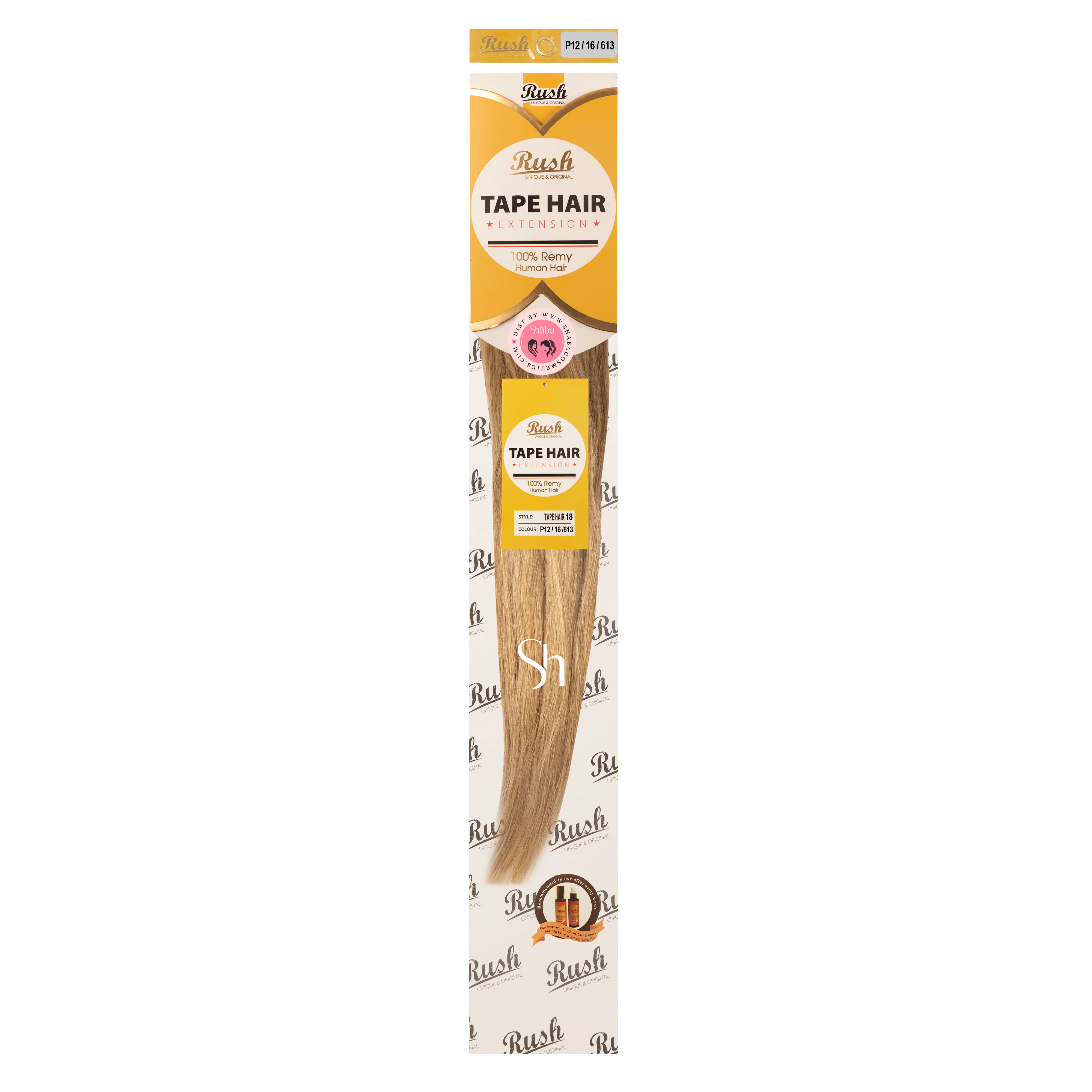 RUSH Silky Luxati 100% Real Remy Human 18" Tape-In Hair Extension - Image 20