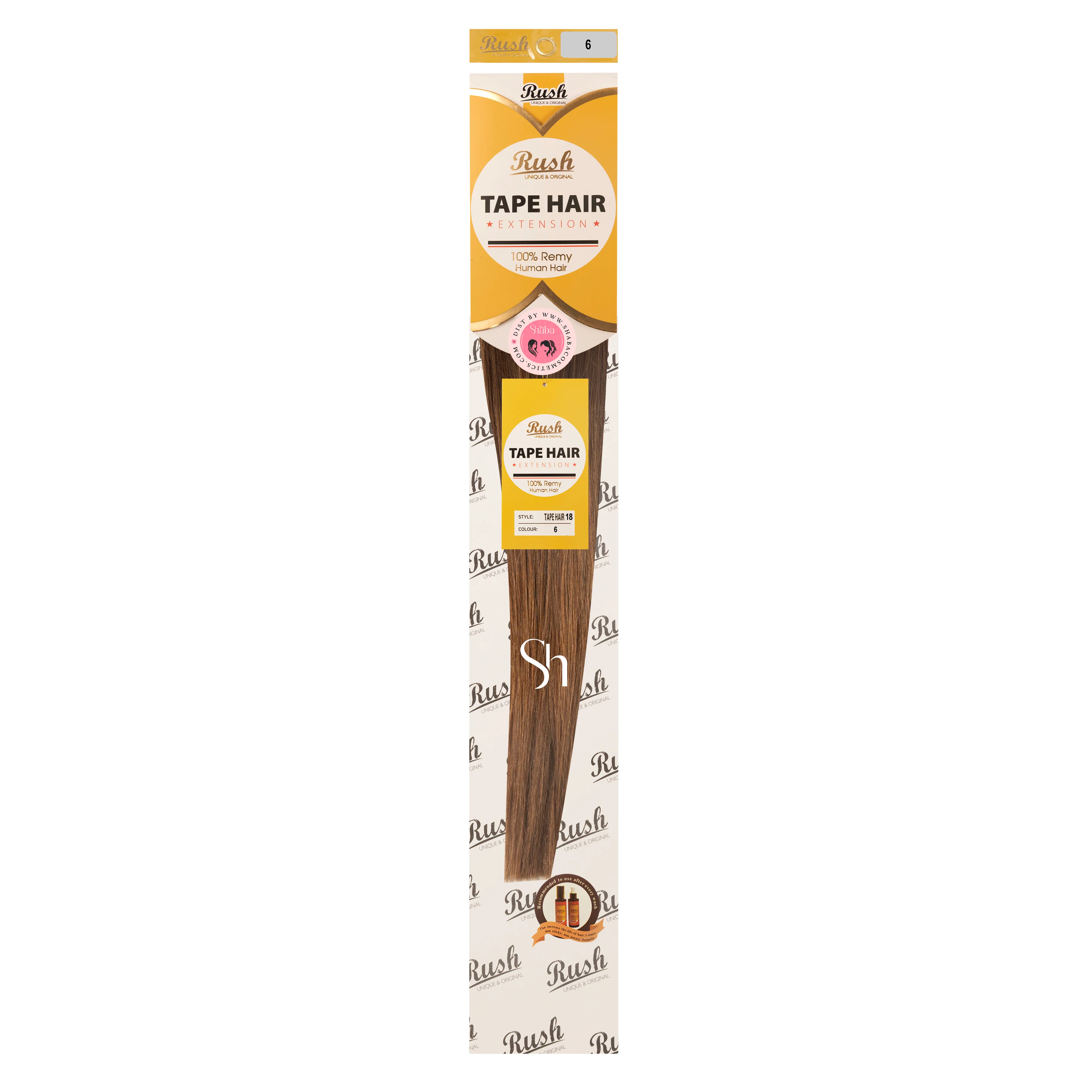 RUSH Silky Luxati 100% Real Remy Human 18" Tape-In Hair Extension - Image 8